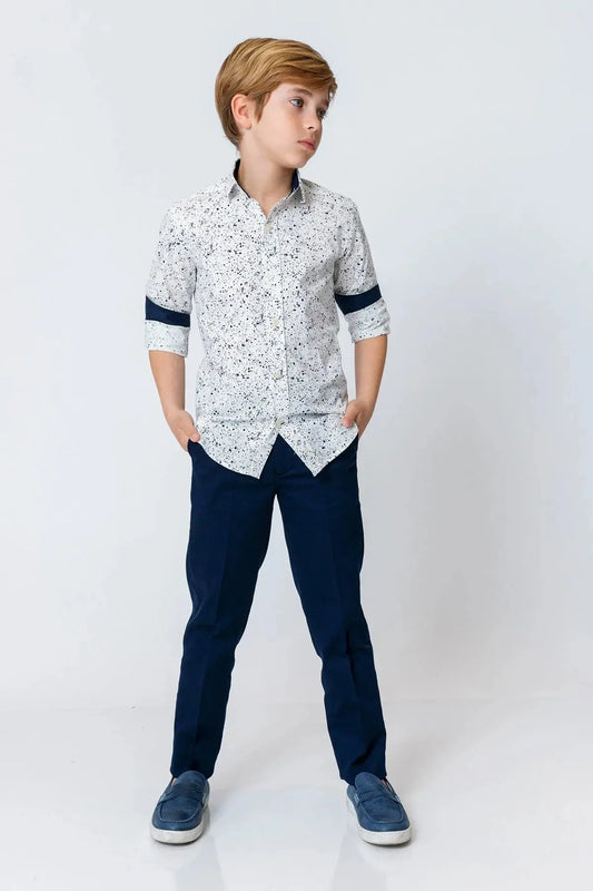 InCity Boys (3030) - Baskılı Uzun Kollu Gömlek dogan-811
