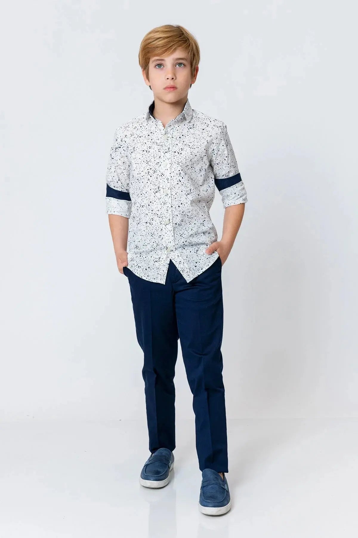 InCity Boys (3030) - Baskılı Uzun Kollu Gömlek dogan-811