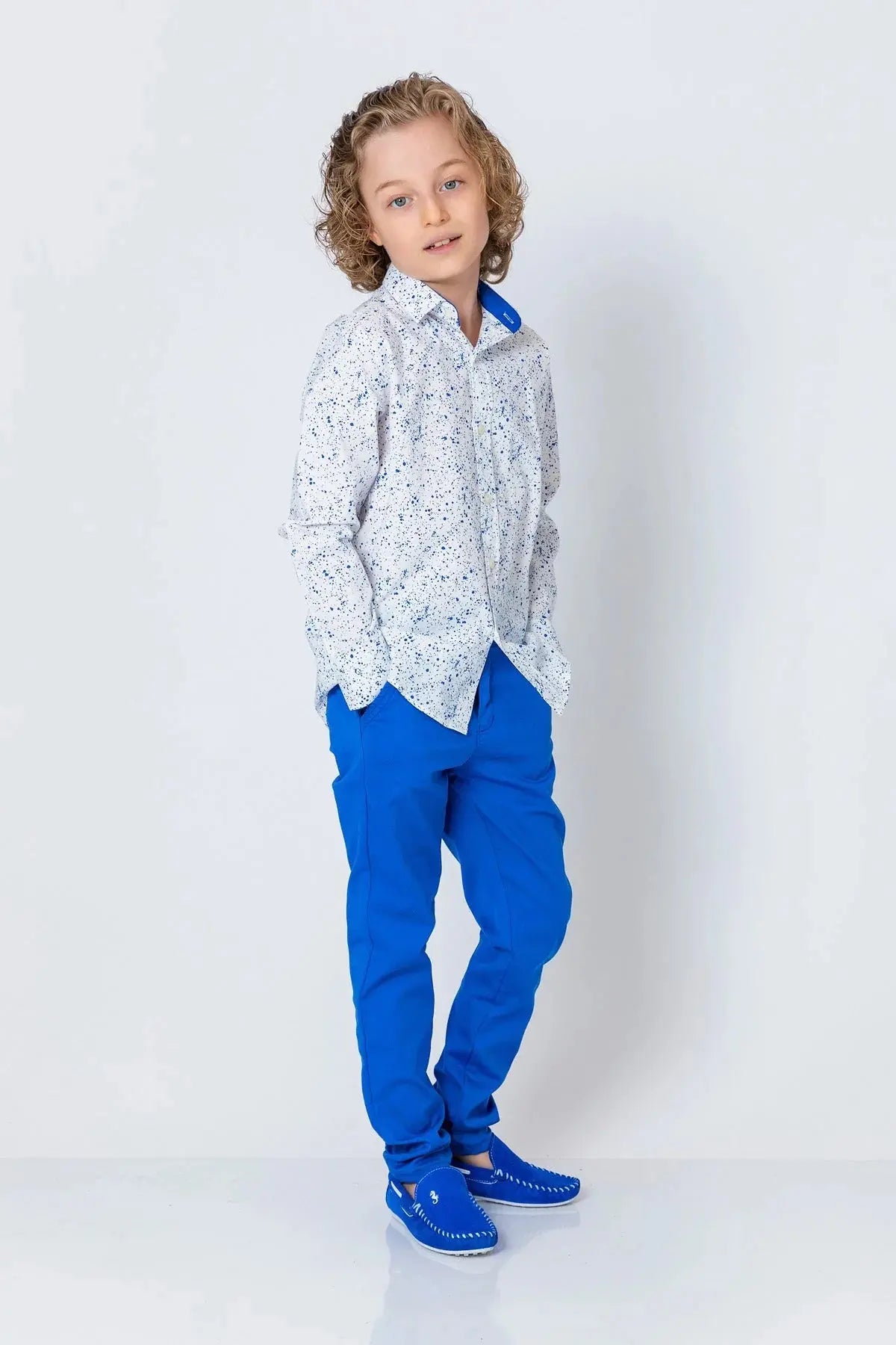 InCity Boys (3030) - Baskılı Uzun Kollu Gömlek dogan-811