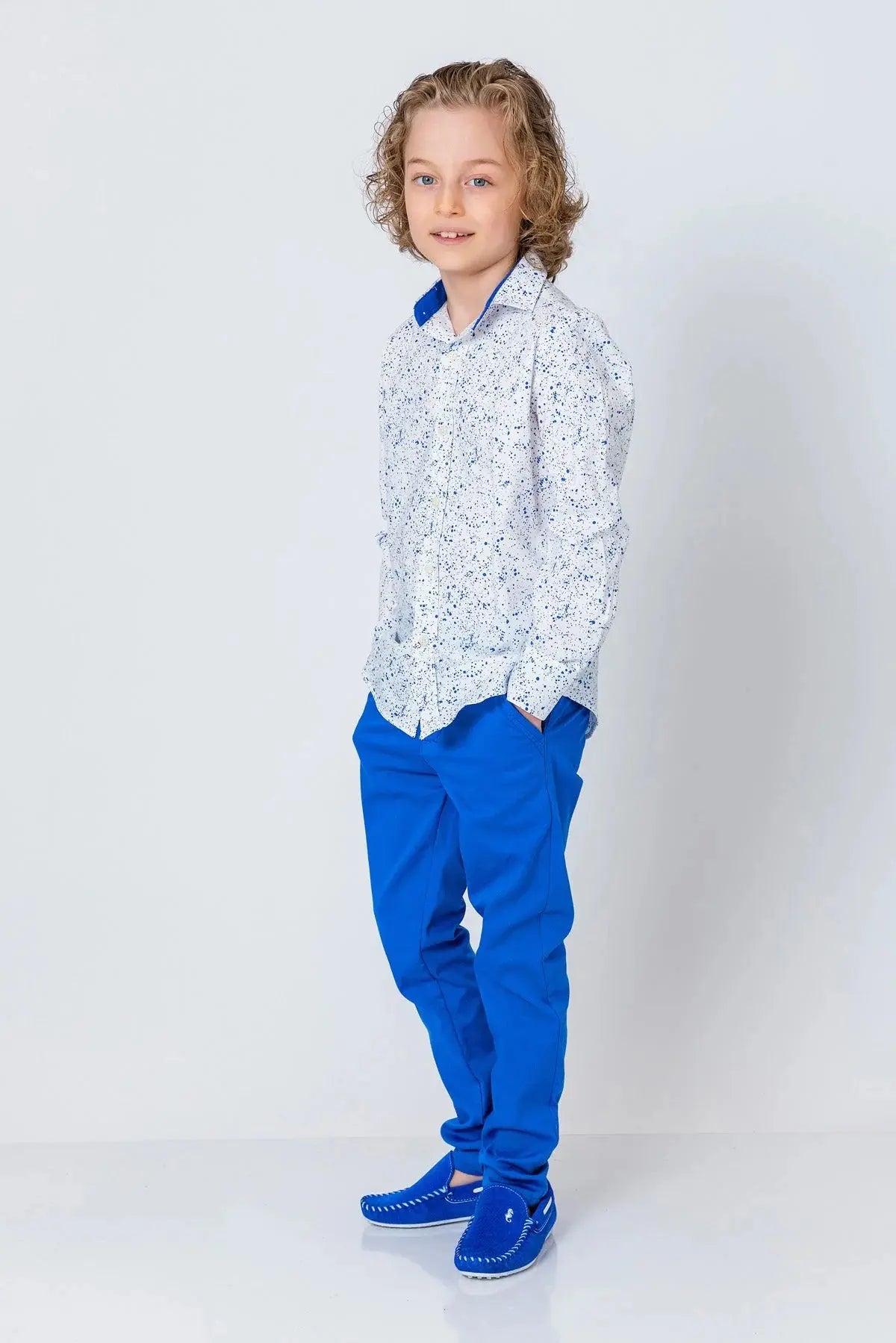 InCity Boys (3030) - Baskılı Uzun Kollu Gömlek dogan-811