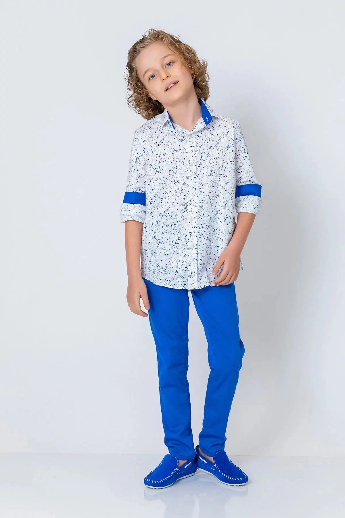 InCity Boys (3030) - Baskılı Uzun Kollu Gömlek dogan-811