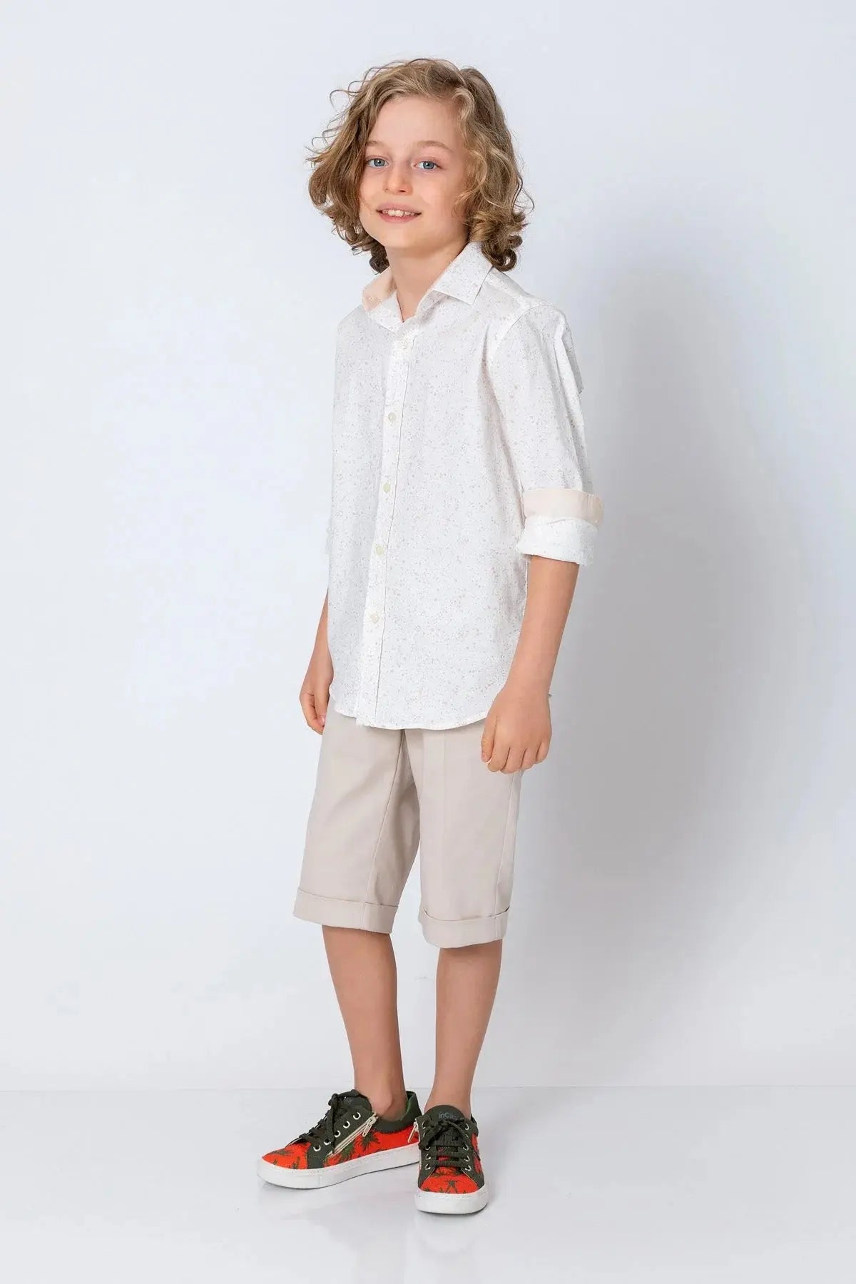 InCity Boys (3030) - Baskılı Uzun Kollu Gömlek dogan-811