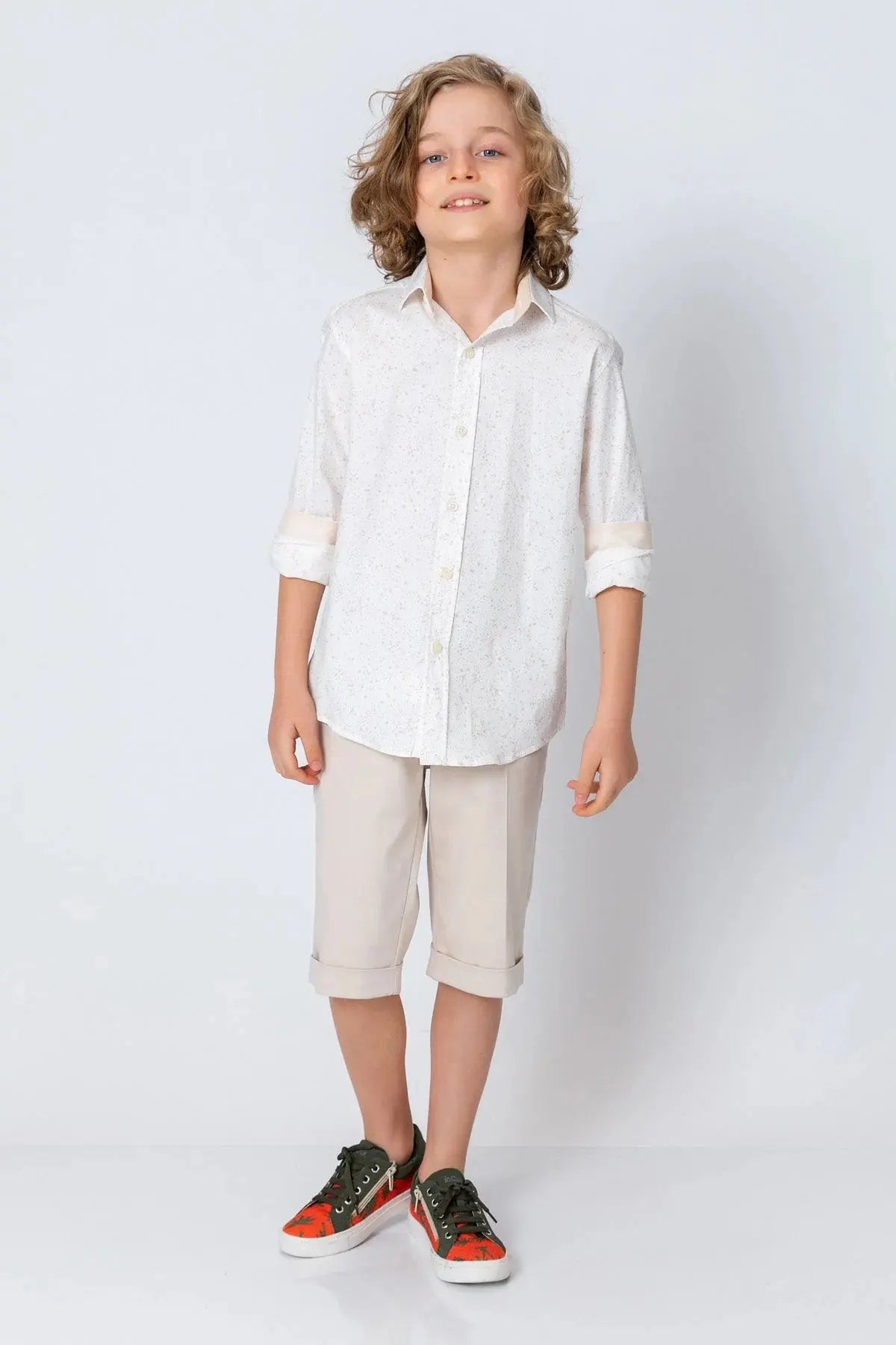 InCity Boys (3030) - Baskılı Uzun Kollu Gömlek dogan-811