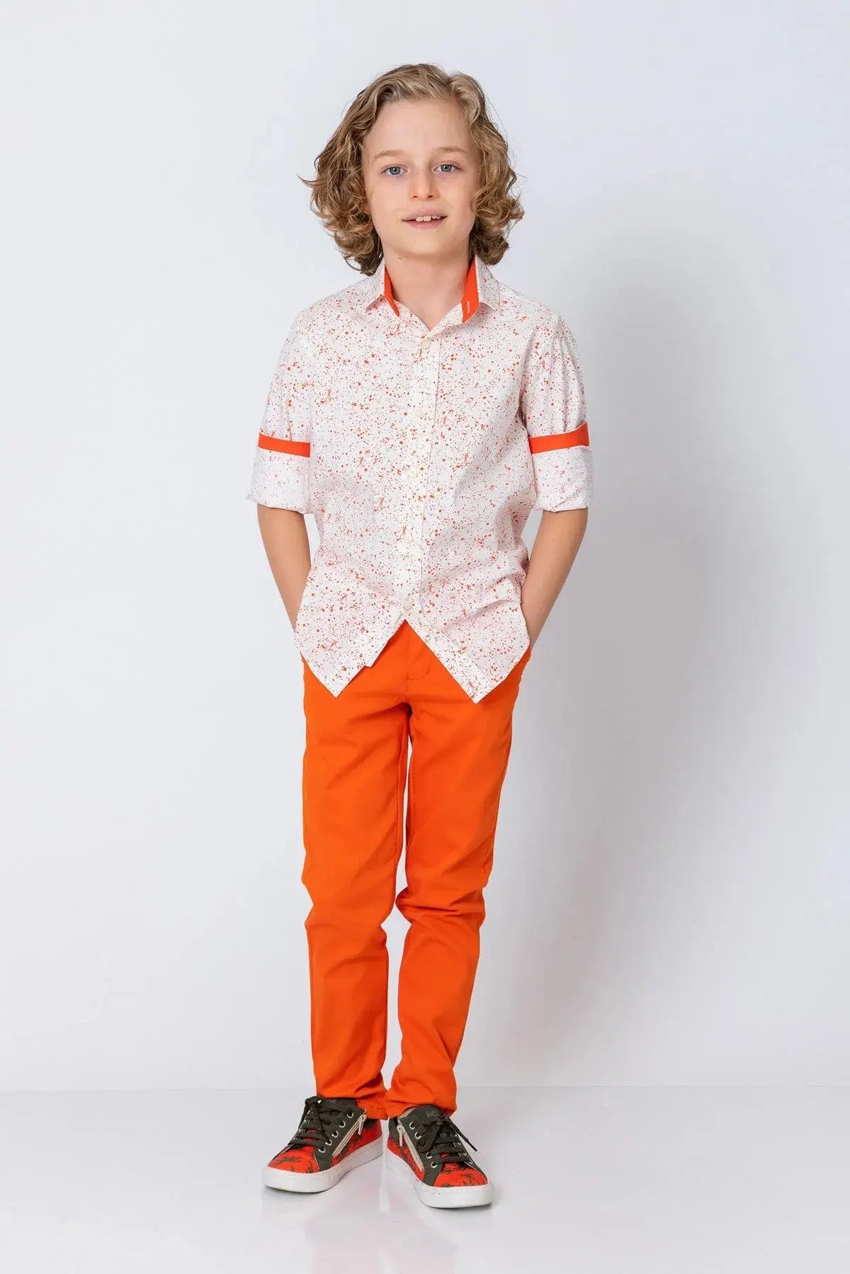 InCity Boys (3030) - Baskılı Uzun Kollu Gömlek dogan-811