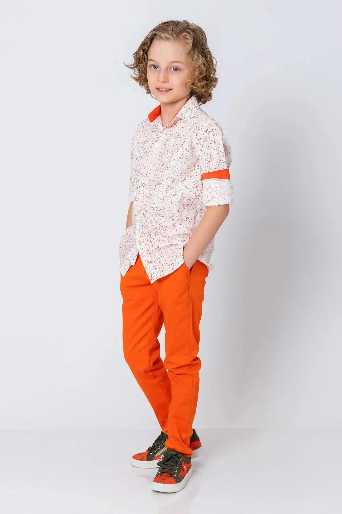 InCity Boys (3030) - Baskılı Uzun Kollu Gömlek dogan-811