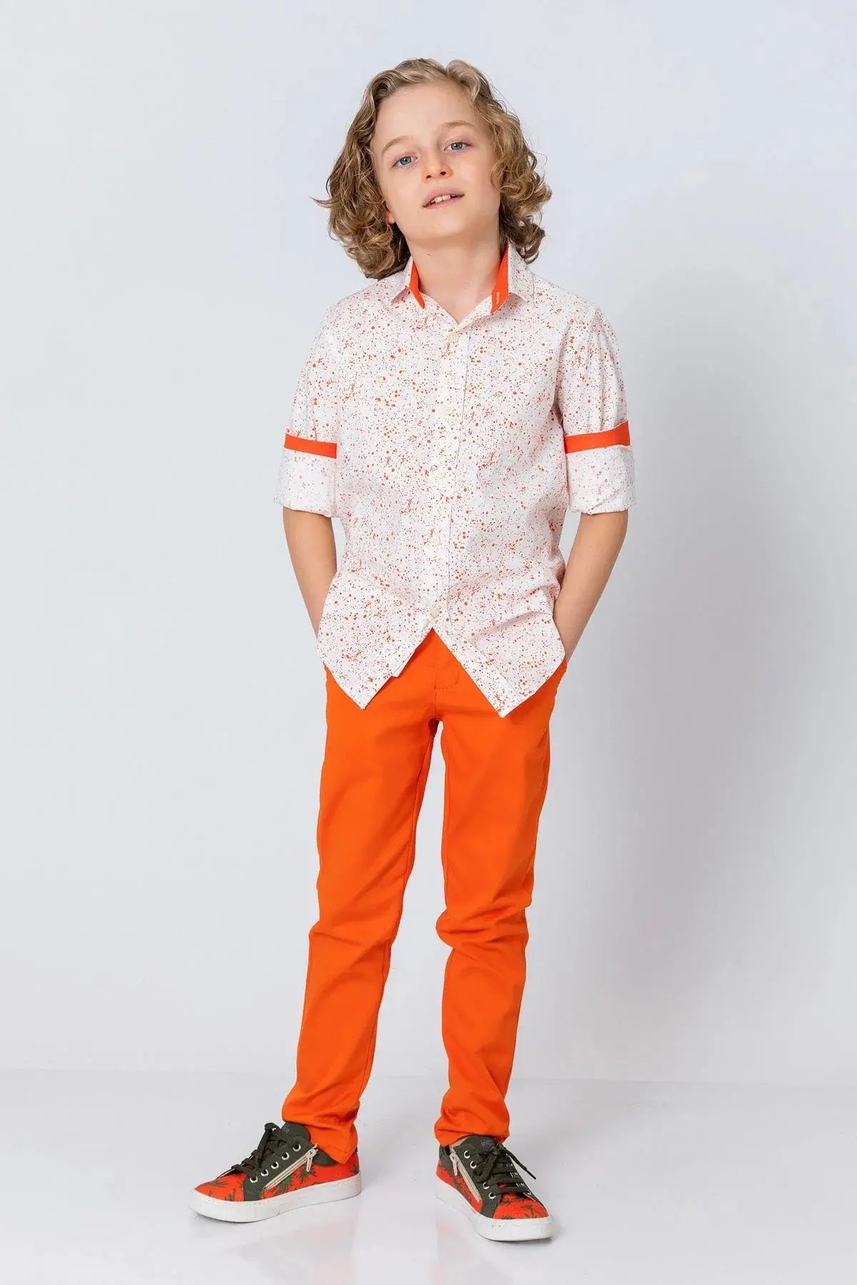 InCity Boys (3030) - Baskılı Uzun Kollu Gömlek dogan-811