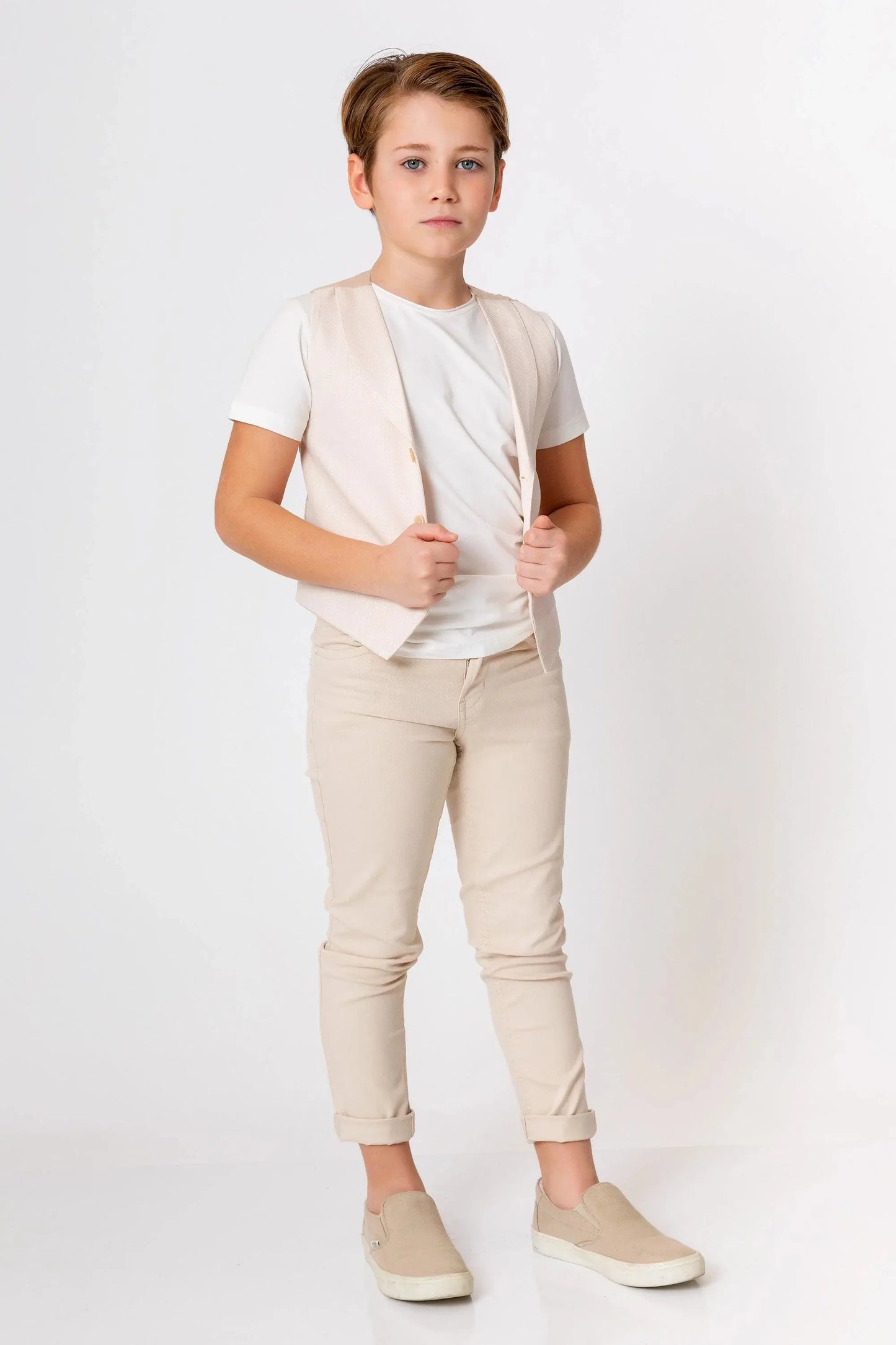 InCity Boys (3040) - Açık Yaka Düğmeli Takım Yeleği dogan-811