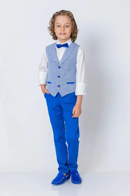 InCity Boys (3040) - Açık Yaka Düğmeli Takım Yeleği dogan-811