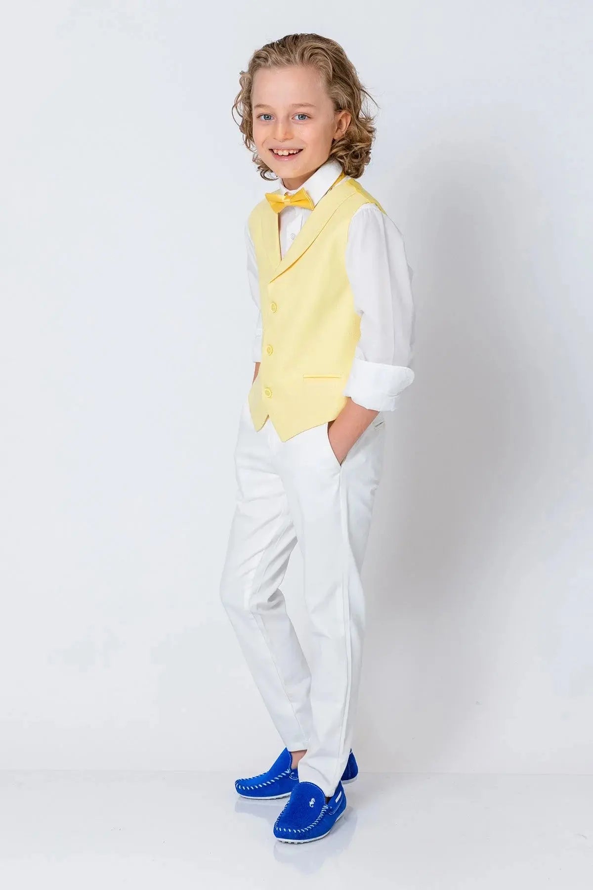 InCity Boys (3040) - Açık Yaka Düğmeli Takım Yeleği dogan-811