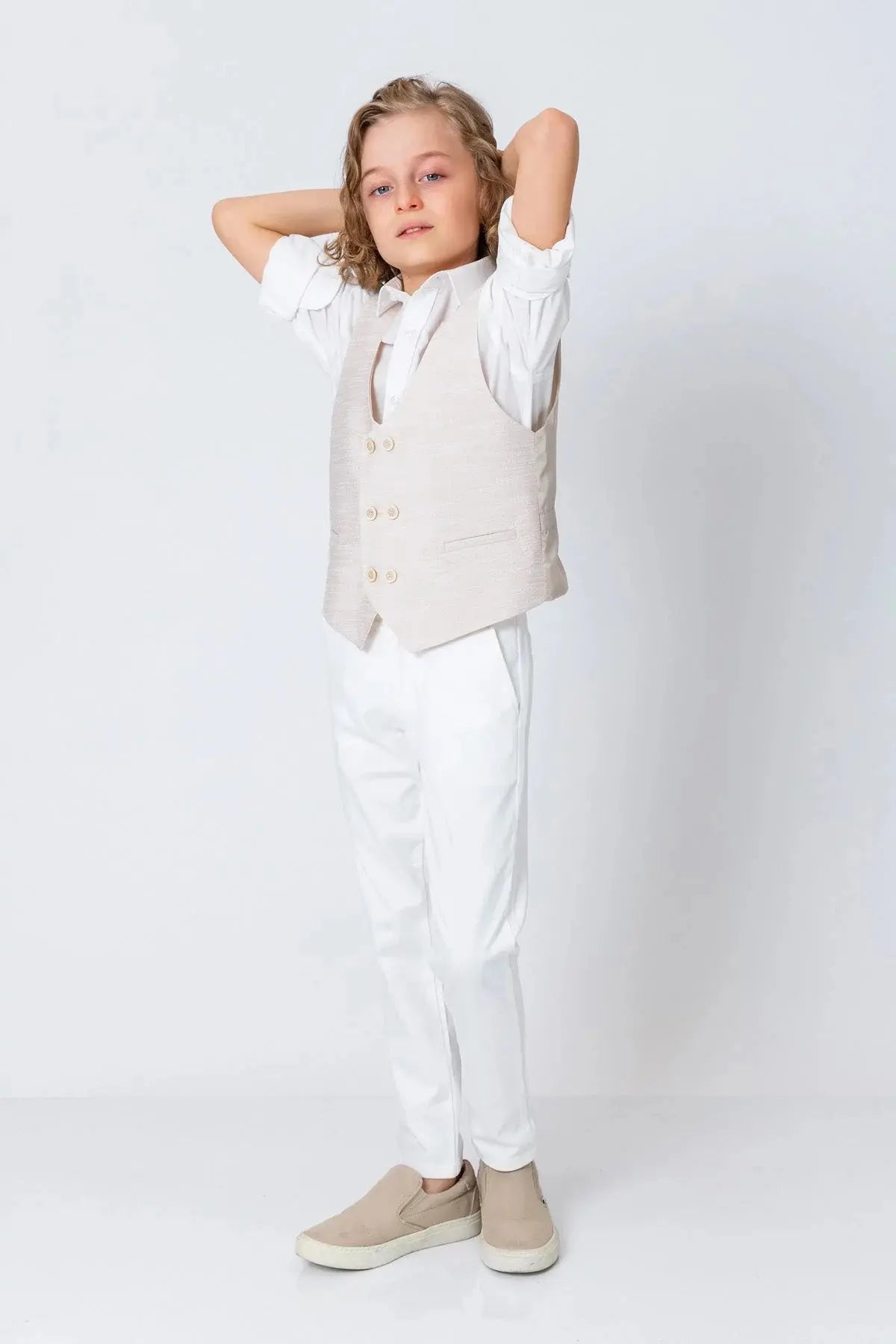 InCity Boys (3040) - Açık Yaka Düğmeli Takım Yeleği dogan-811