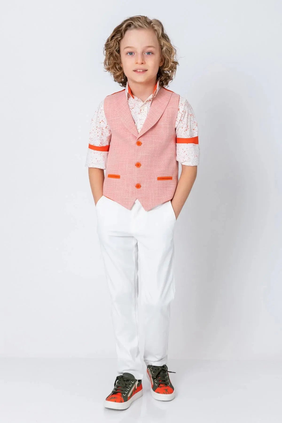 InCity Boys (3040) - Açık Yaka Düğmeli Takım Yeleği dogan-811