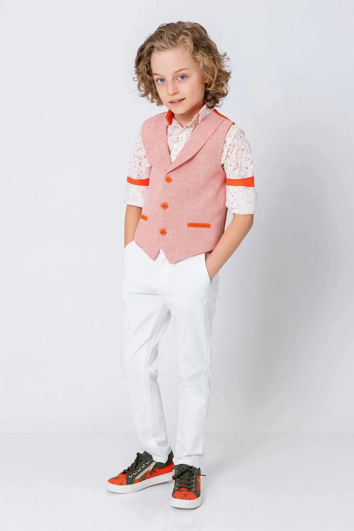 InCity Boys (3040) - Açık Yaka Düğmeli Takım Yeleği dogan-811