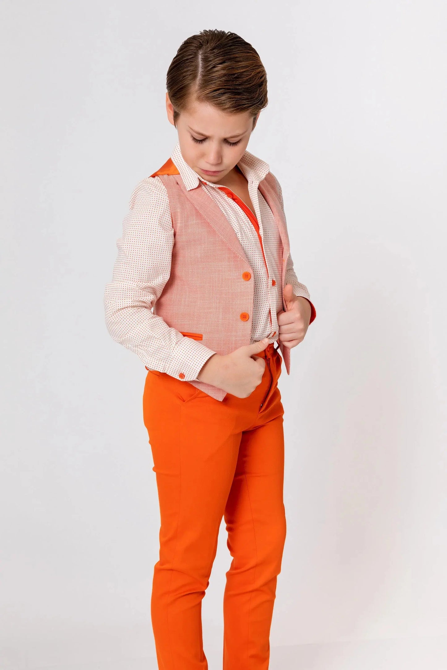 InCity Boys (3040) - Açık Yaka Düğmeli Takım Yeleği dogan-811