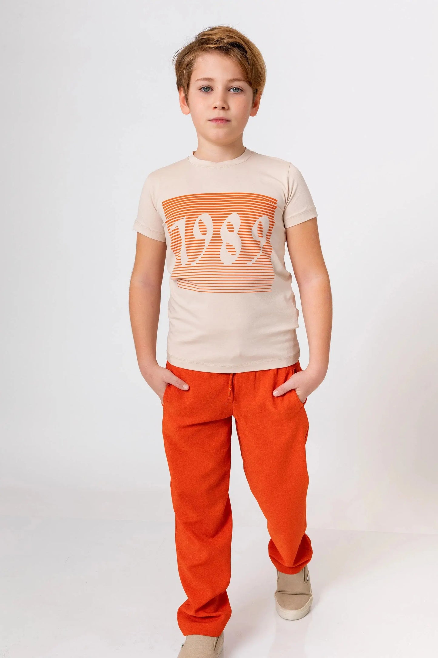 InCity Boys (3168) - Beli Lastikli Fermuarl Düz Paça Rahat Pantolon dogan-811