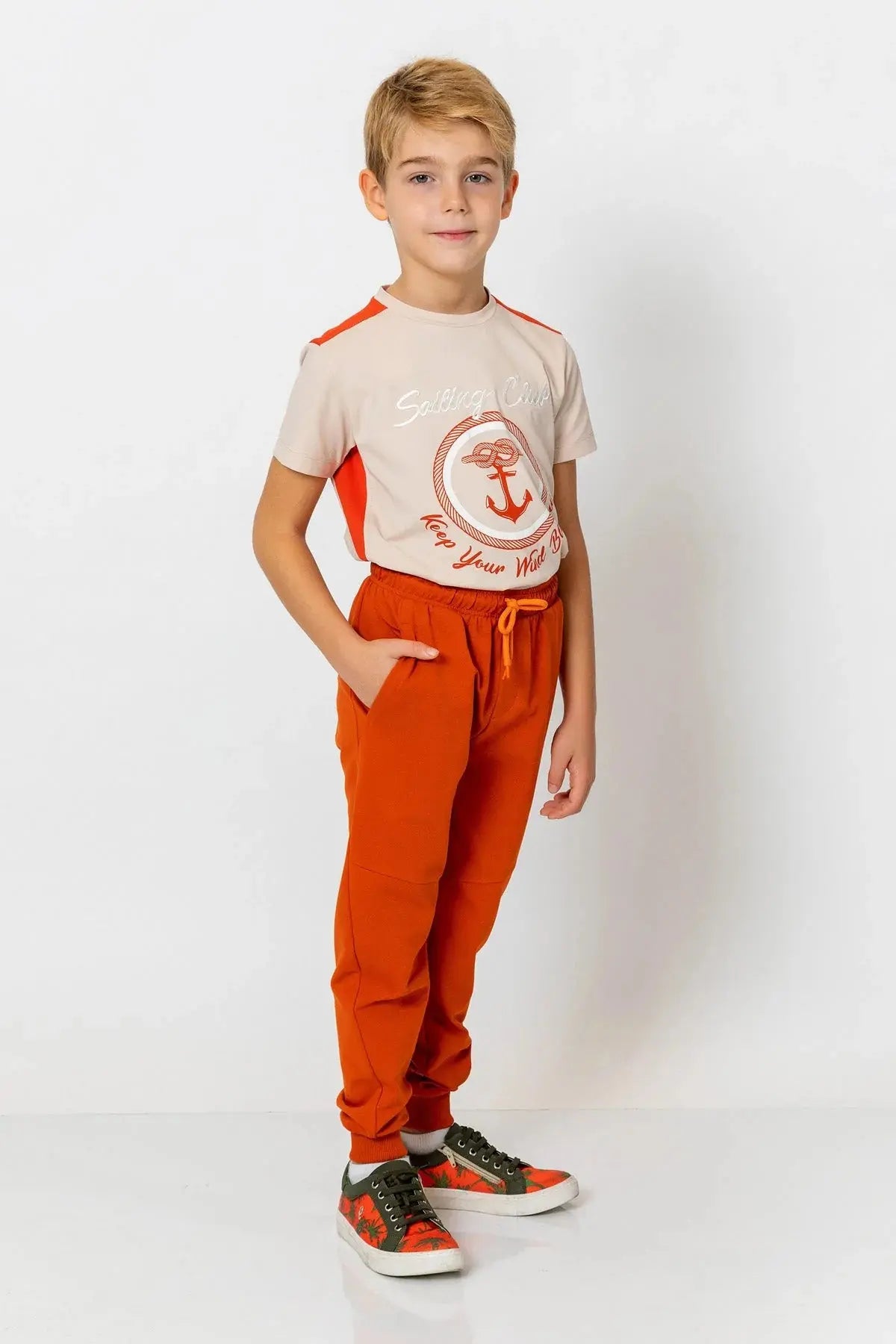 InCity Boys (3200) - Beli Lastikli Fermuarl Jogger Pantolon dogan-811