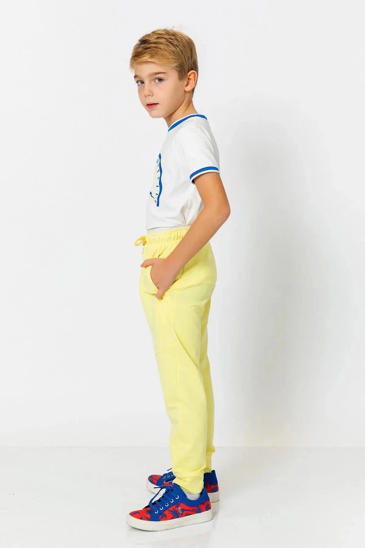 InCity Boys (3200) - Beli Lastikli Fermuarl Jogger Pantolon dogan-811