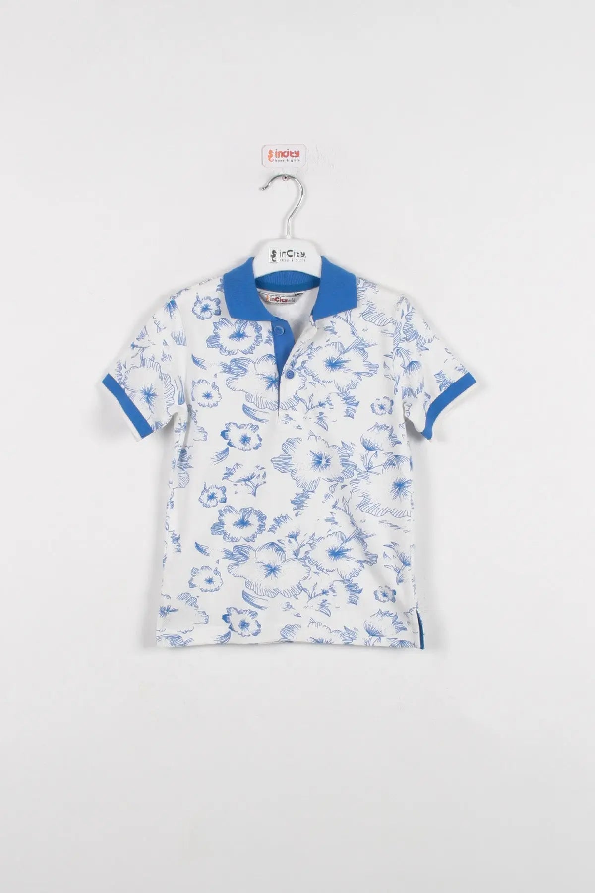 InCity Kids Boys Floral Print Short Sleeve Polo Shirt InCity Boys & Girls