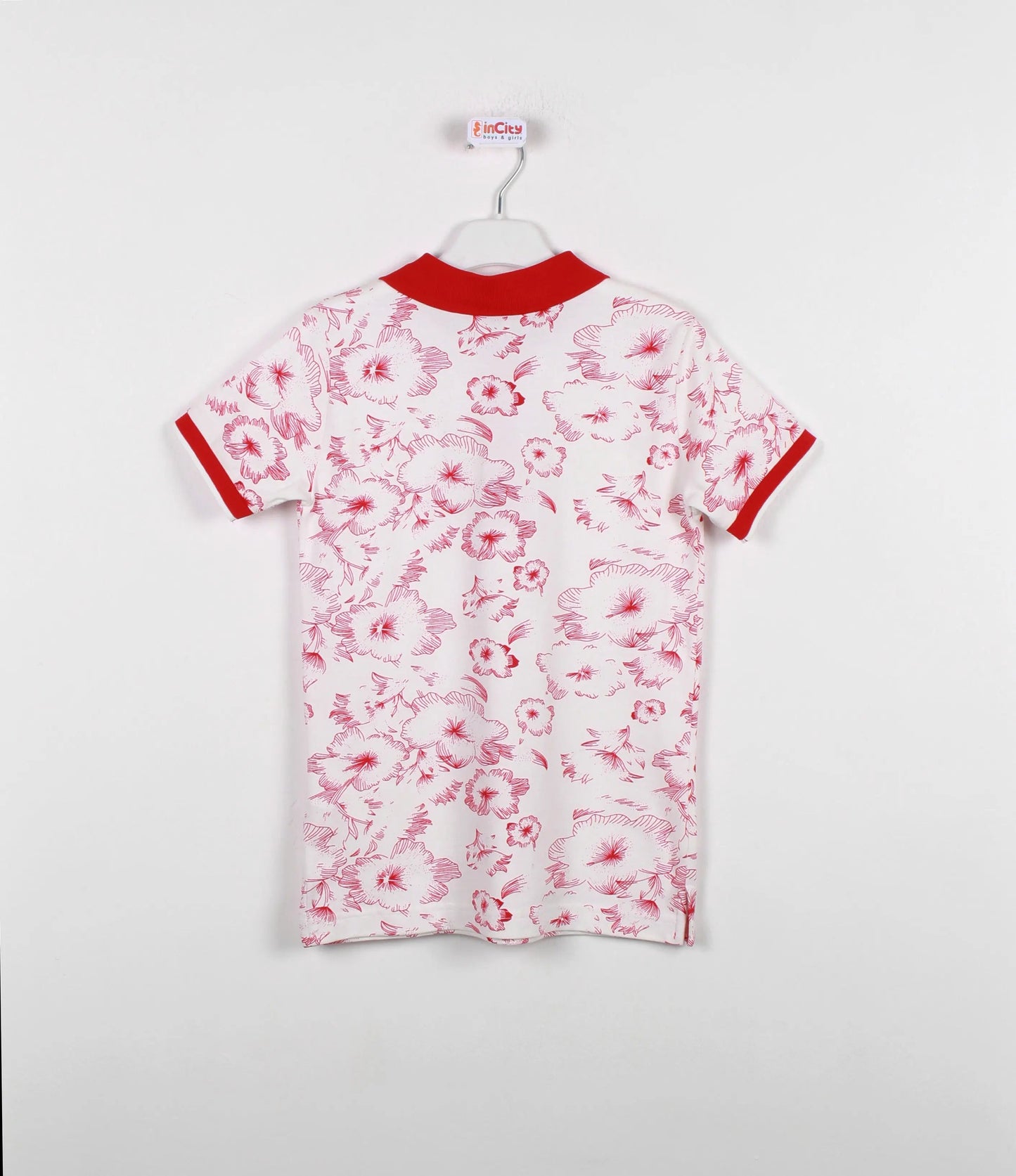 InCity Kids Boys Floral Print Short Sleeve Polo Shirt InCity Boys & Girls
