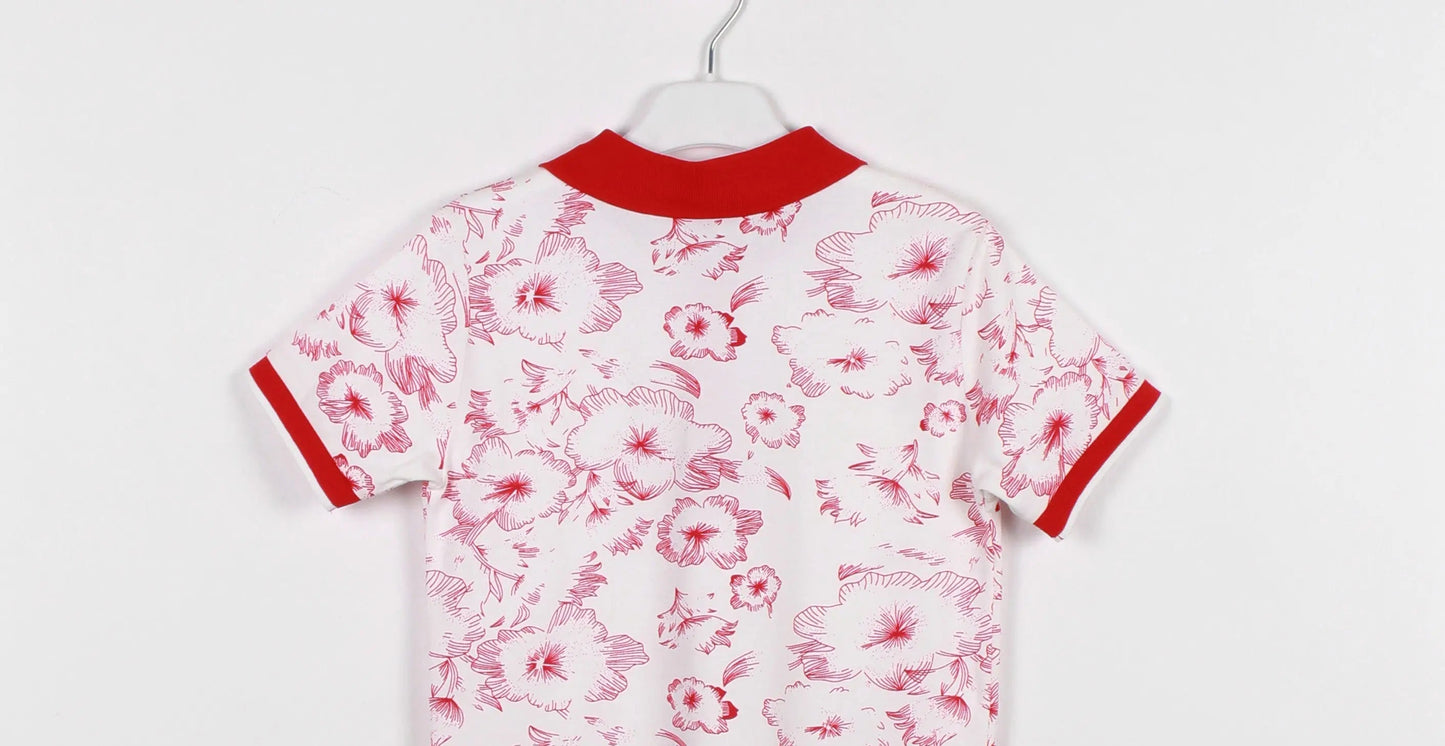 InCity Kids Boys Floral Print Short Sleeve Polo Shirt InCity Boys & Girls