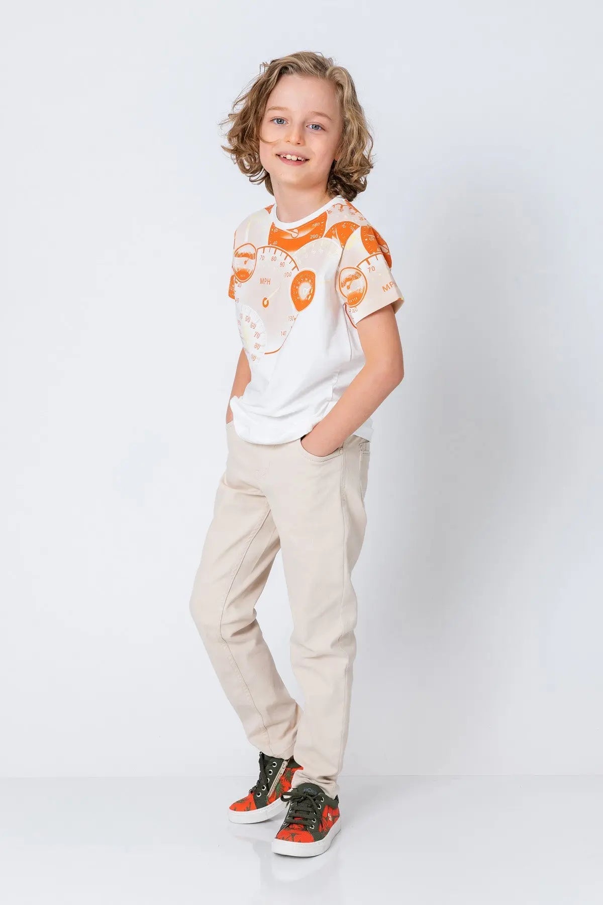 InCity Kids Boys Round Neck Short Sleeve Speedometer T-Shirt InCity Boys & Girls