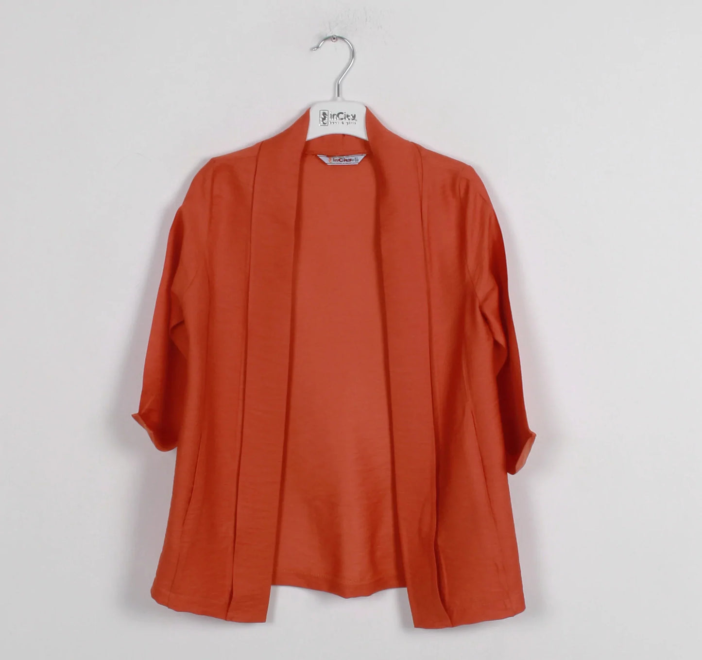 InCity Kids Girls 3/4 Sleeve Open Front Blazer Cardigan InCity Boys & Girls