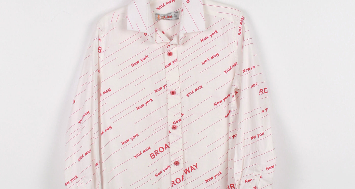 InCity Kids Boys Collared Long Sleeve Button Up Broadway Dress Shirt InCity Boys & Girls