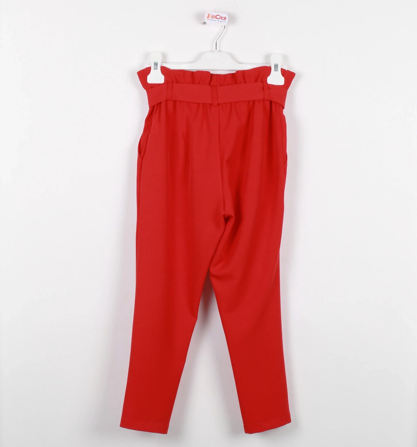 InCity Kids Girls Ribbon Belted Straight Leg Dress Pants InCity Boys & Girls