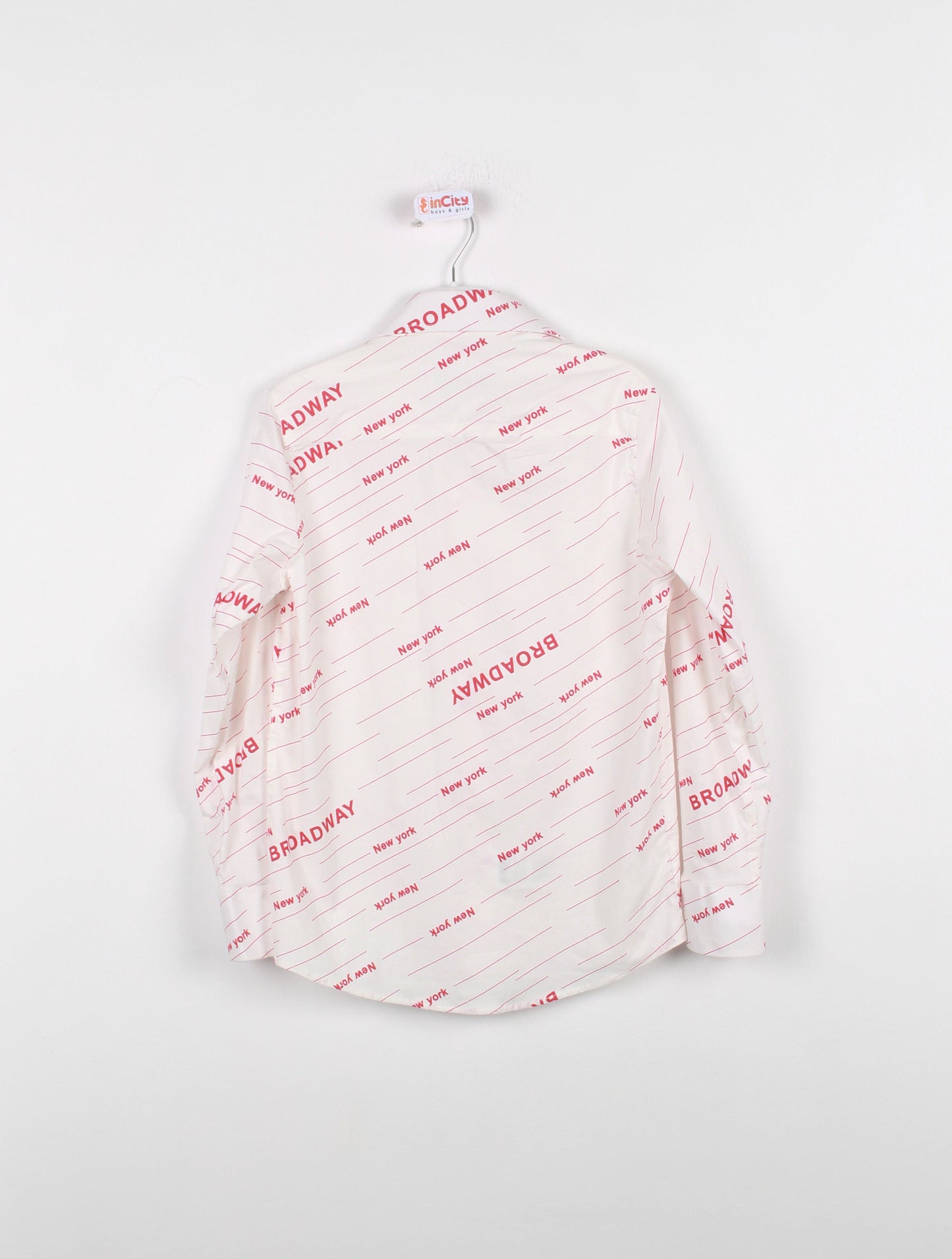 InCity Kids Boys Collared Long Sleeve Button Up Broadway Dress Shirt InCity Boys & Girls