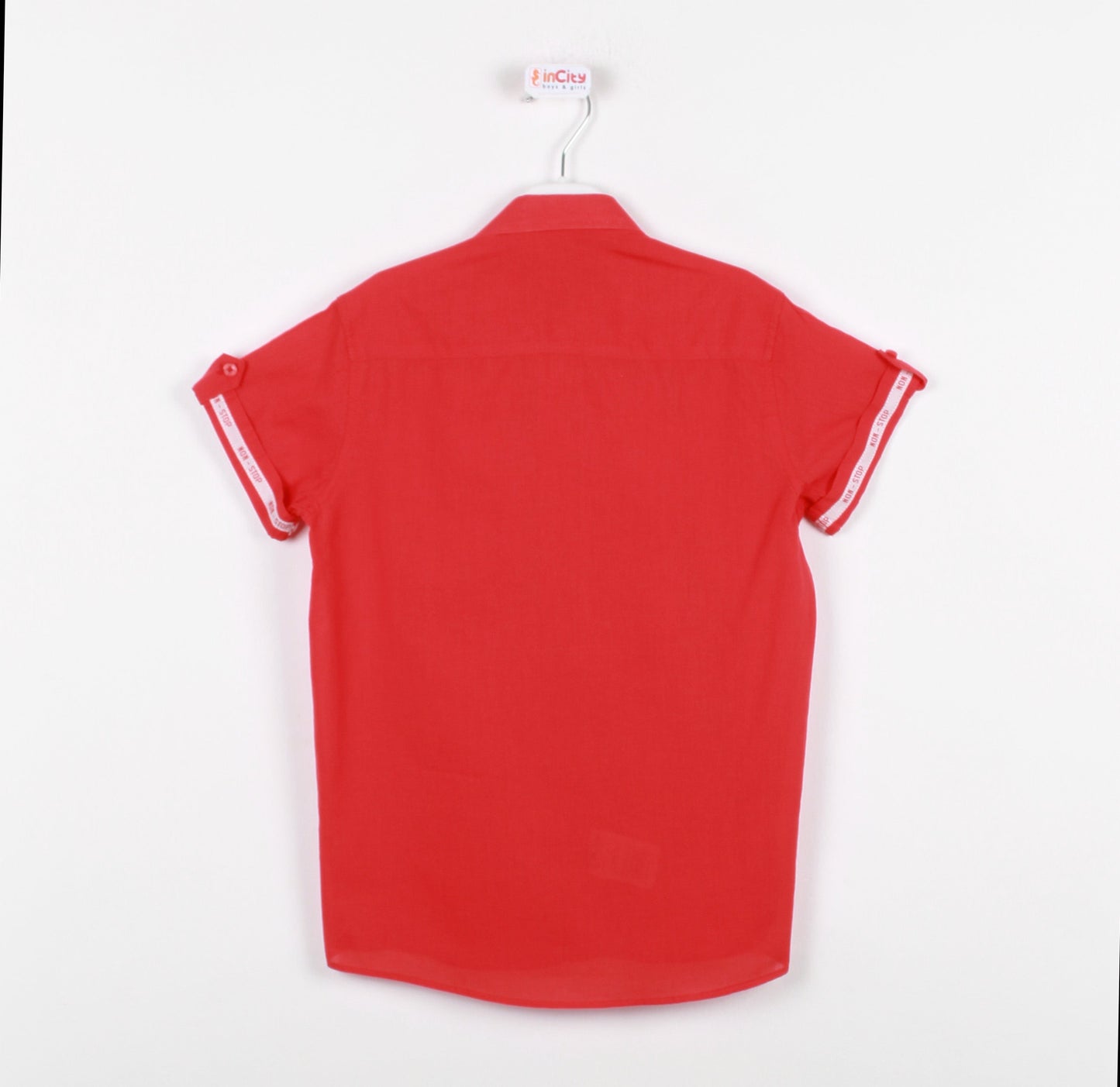 InCity Kids Boys Collared Short Sleeve Solid Pocket Button-Down Shirt InCity Boys & Girls