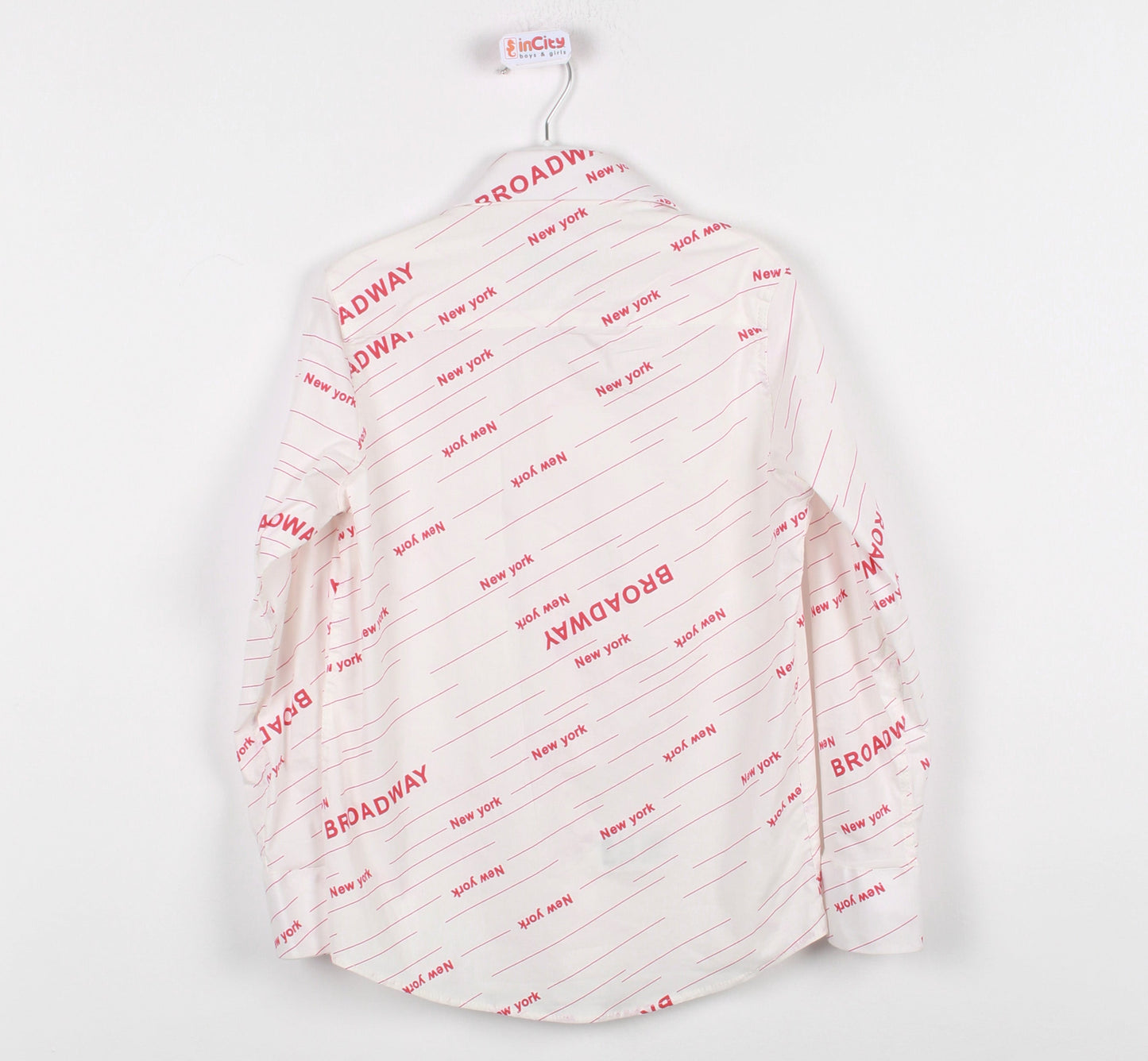 InCity Kids Boys Collared Long Sleeve Button Up Broadway Dress Shirt InCity Boys & Girls