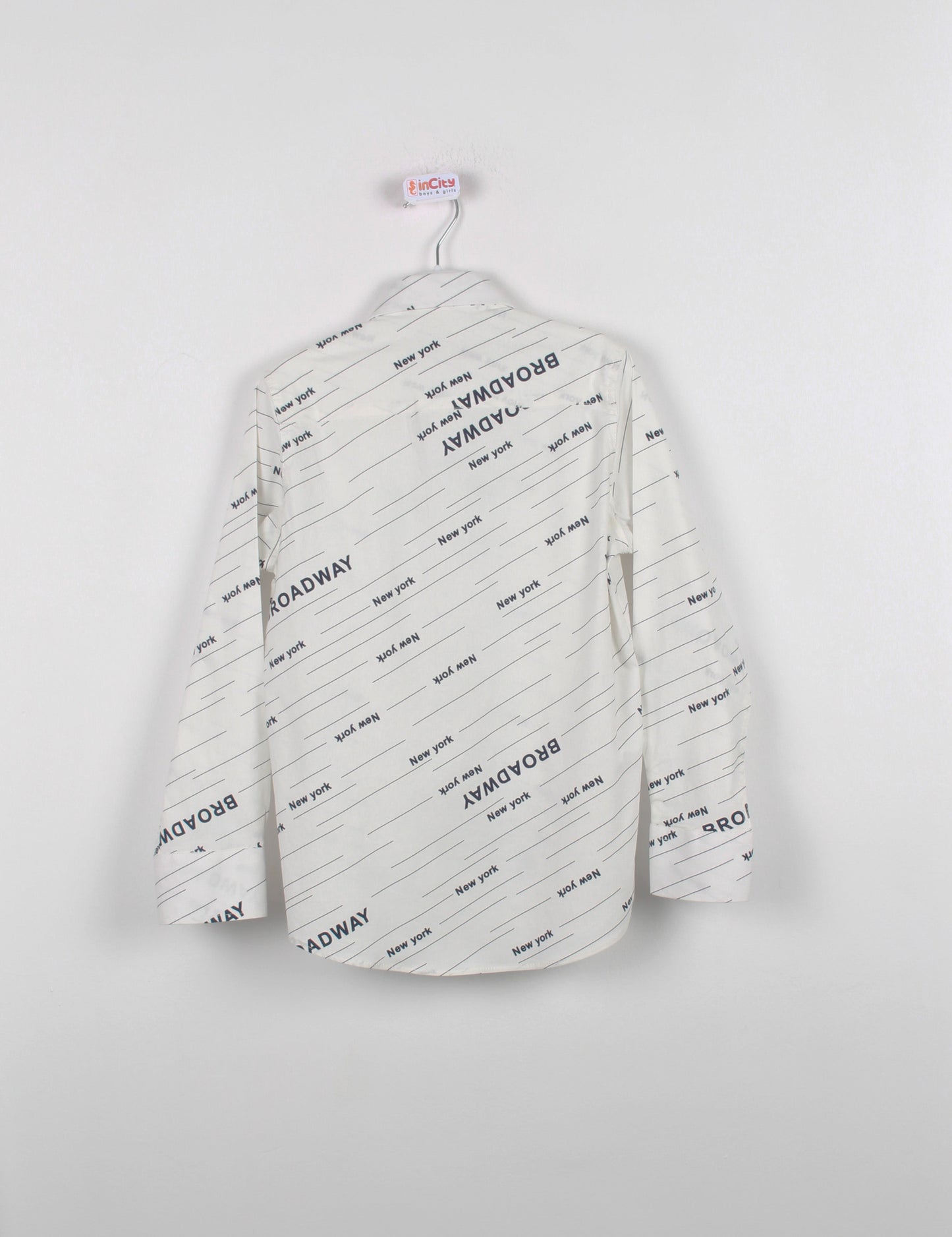 InCity Kids Boys Collared Long Sleeve Button Up Broadway Dress Shirt InCity Boys & Girls