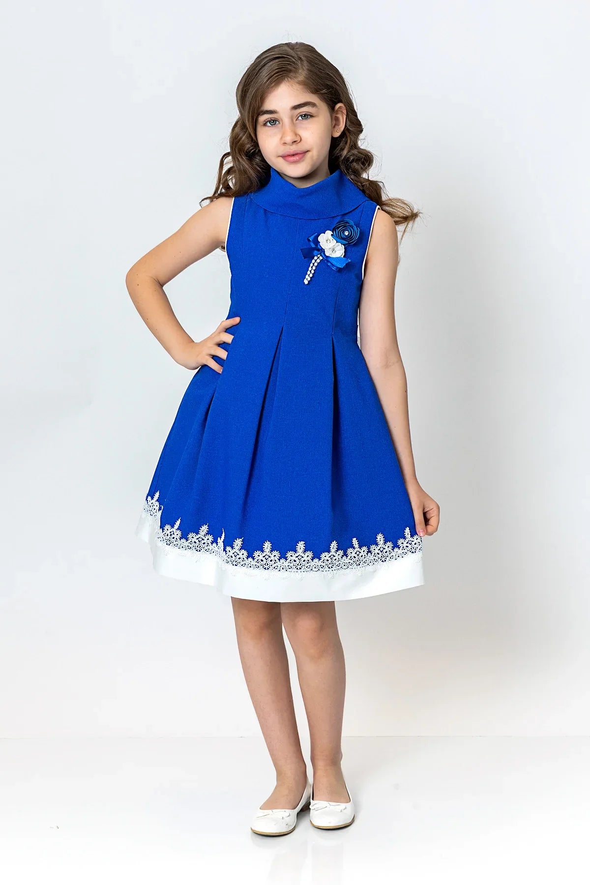 InCity Kids Girls Cowl Neck Lace Floral Fashion Dress InCity Boys & Girls