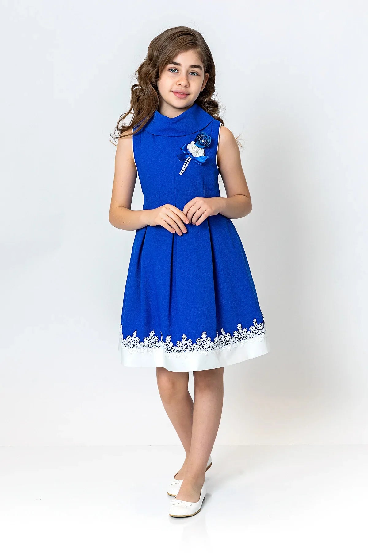 InCity Kids Girls Cowl Neck Lace Floral Fashion Dress InCity Boys & Girls