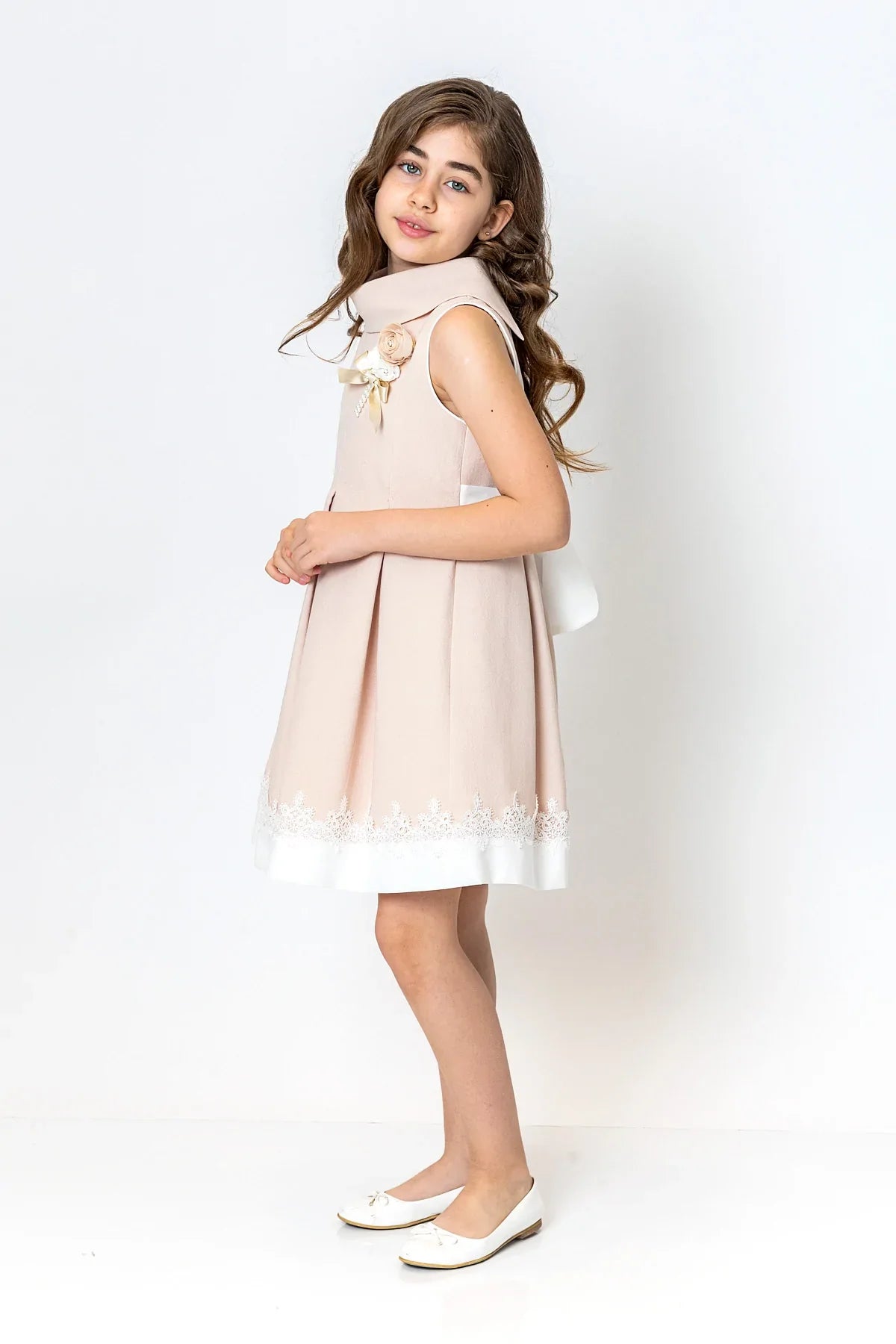 InCity Kids Girls Cowl Neck Lace Floral Fashion Dress InCity Boys & Girls