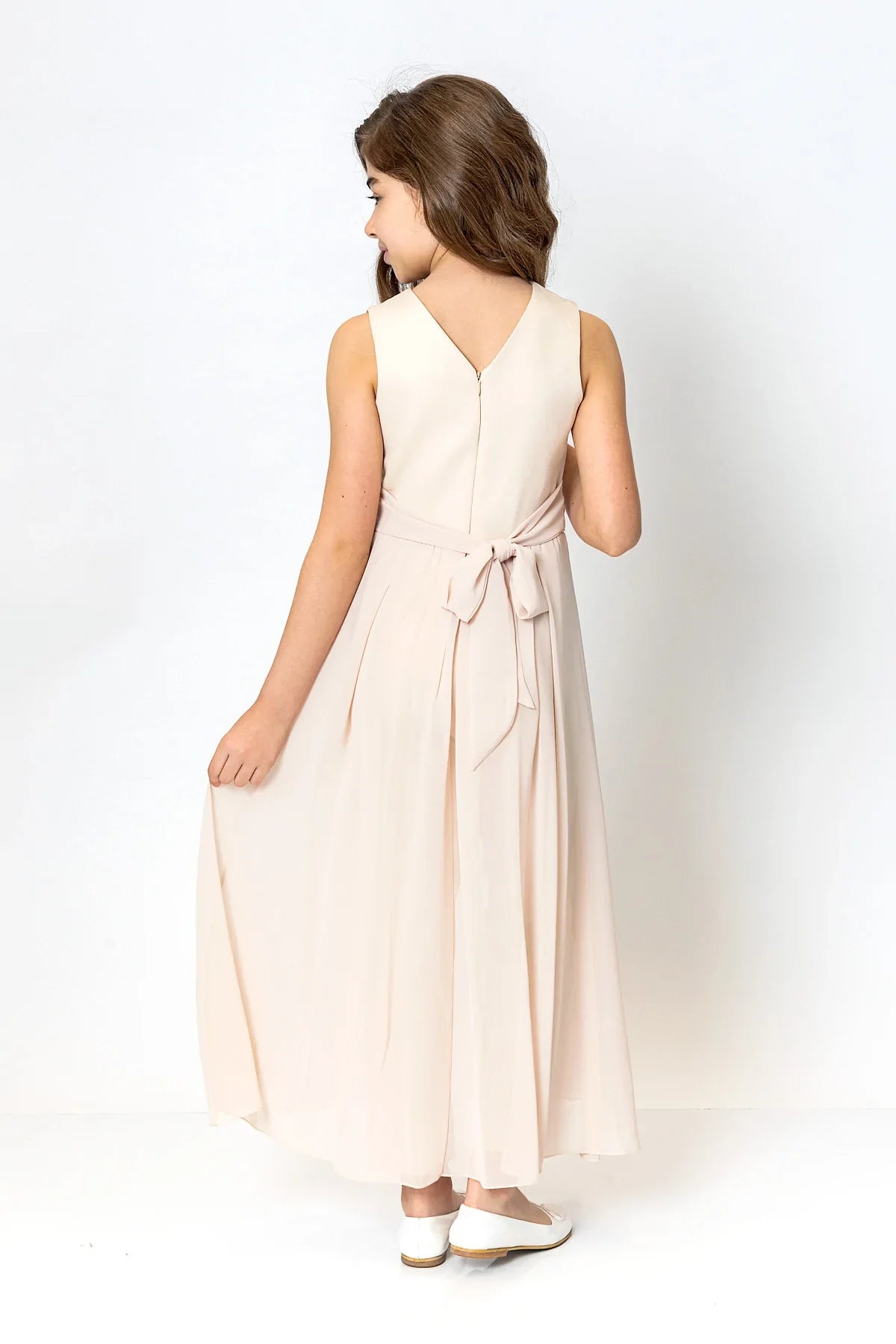 InCity Kids Girls Solid V Neck Sleeveless Gown Jumpsuit InCity Boys & Girls