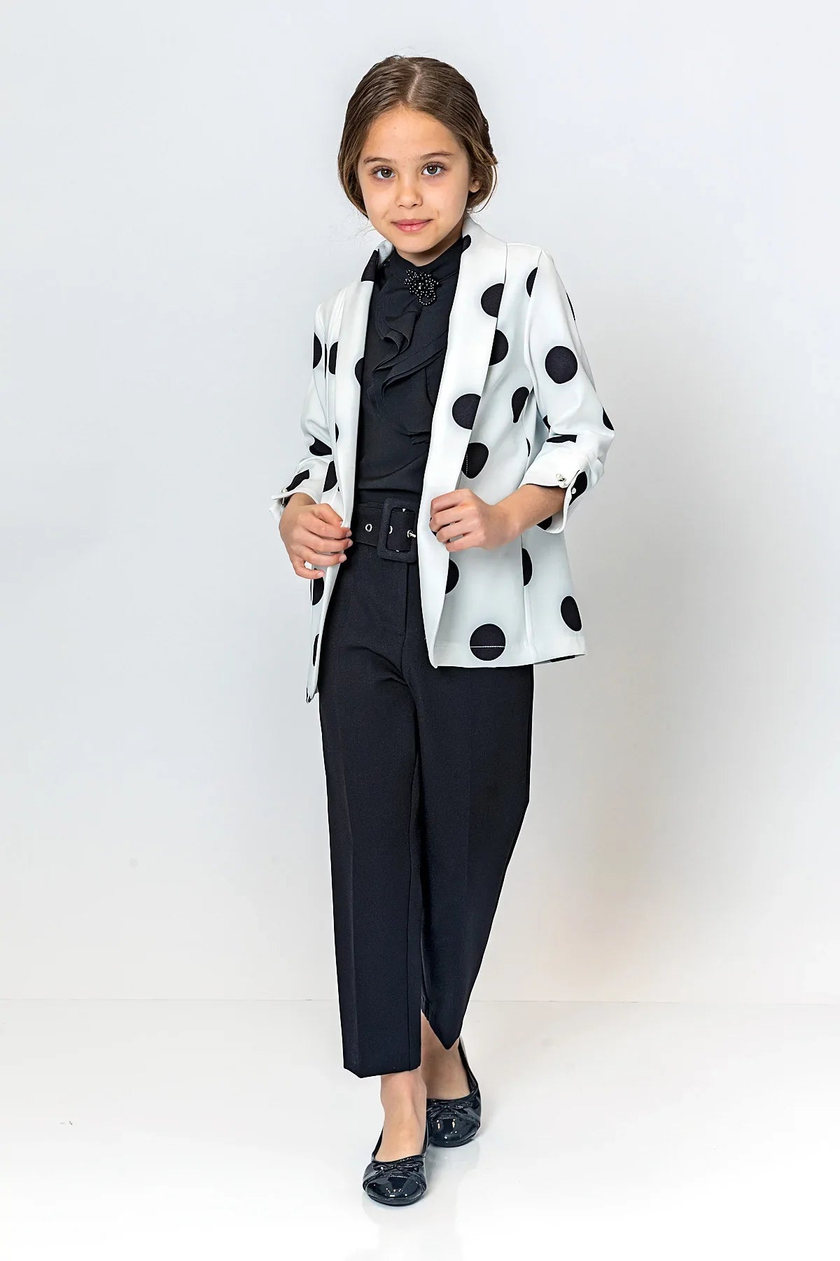 InCity Kids Girls Open Front Polka Dot Dress Fashion Cardigan InCity Boys & Girls