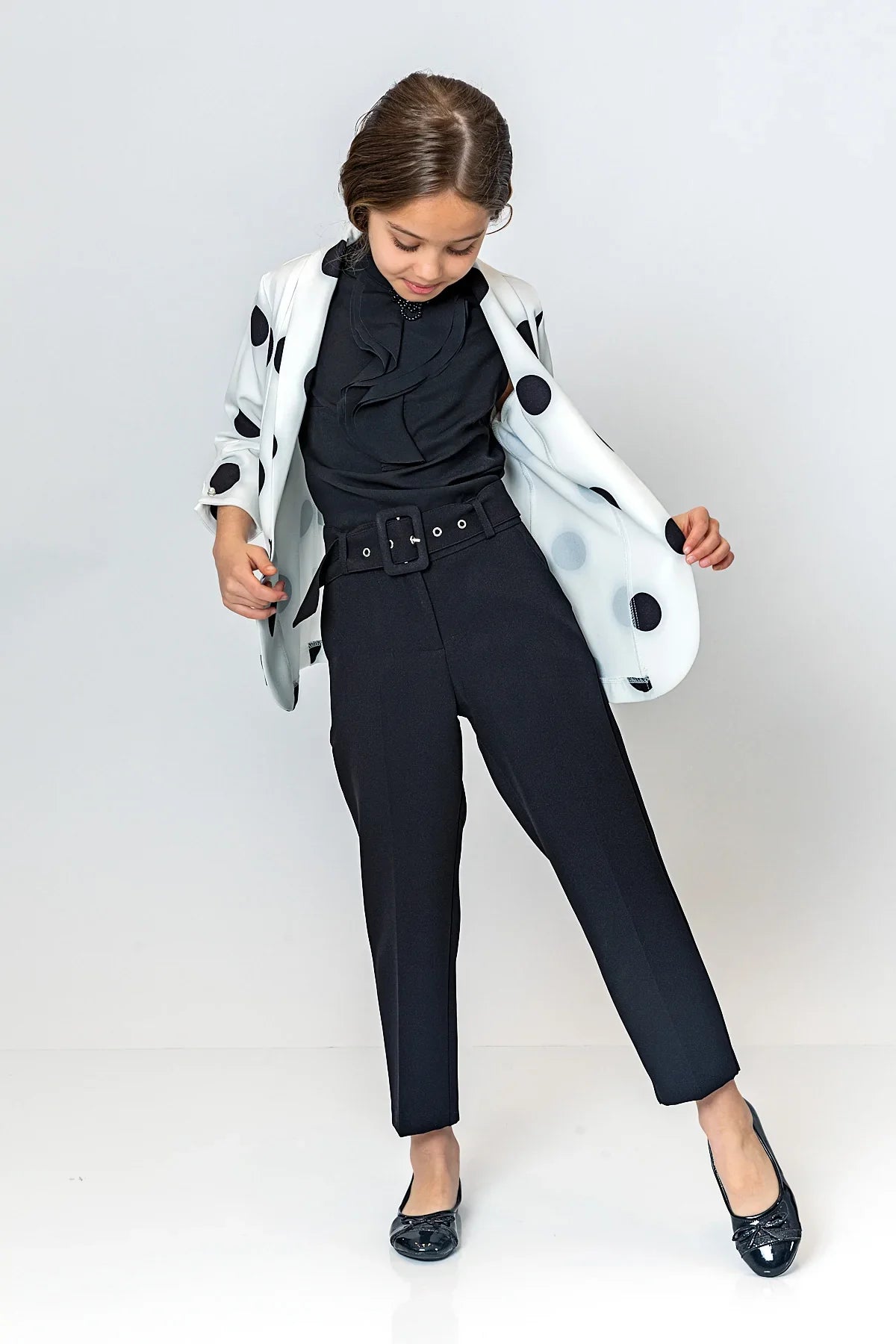 InCity Kids Girls Open Front Polka Dot Dress Fashion Cardigan InCity Boys & Girls