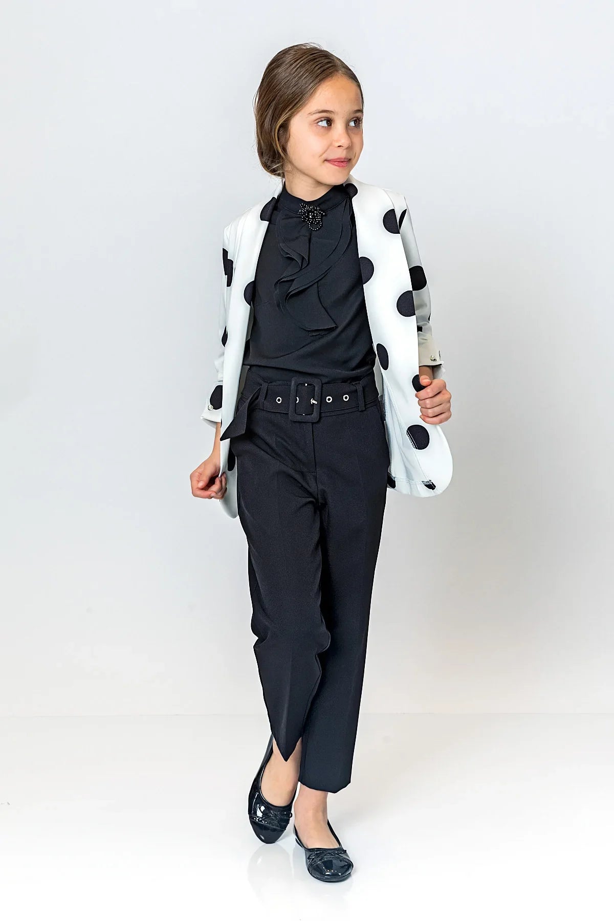 InCity Kids Girls Open Front Polka Dot Dress Fashion Cardigan InCity Boys & Girls