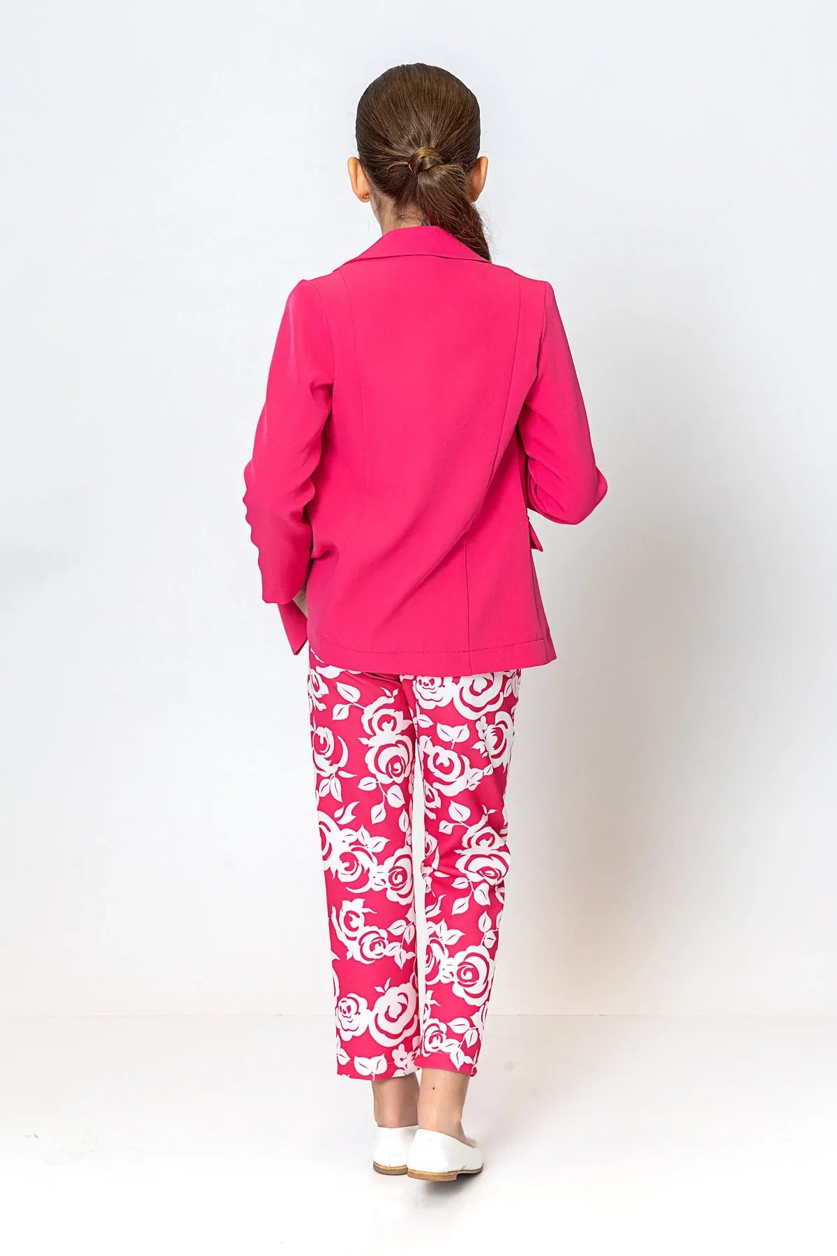 InCity Kids Girls Ribbon Belted Floral Straight Leg Dress Pants InCity Boys & Girls