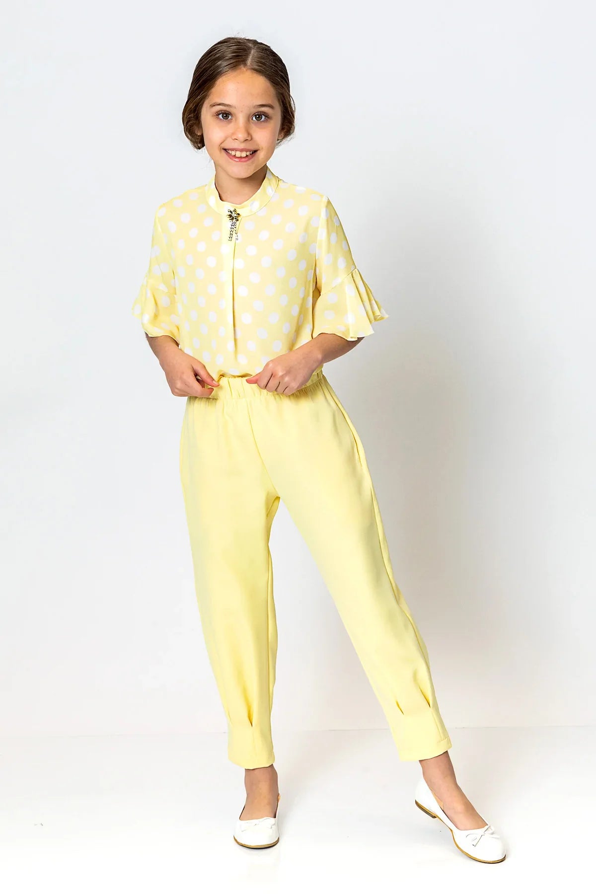 InCity Kids Girls Elastic Waist Solid Pants InCity Boys & Girls