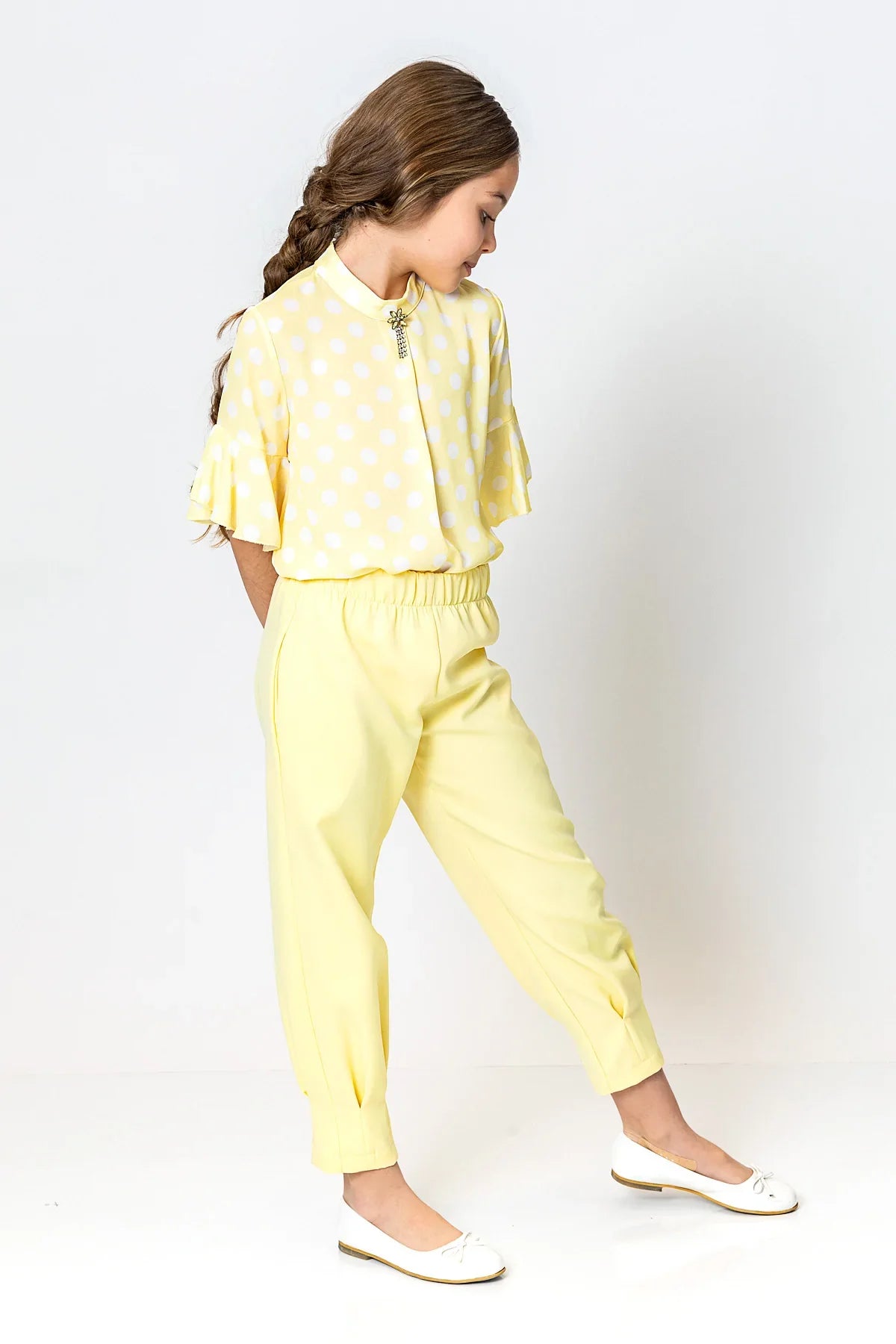 InCity Kids Girls Elastic Waist Solid Pants InCity Boys & Girls