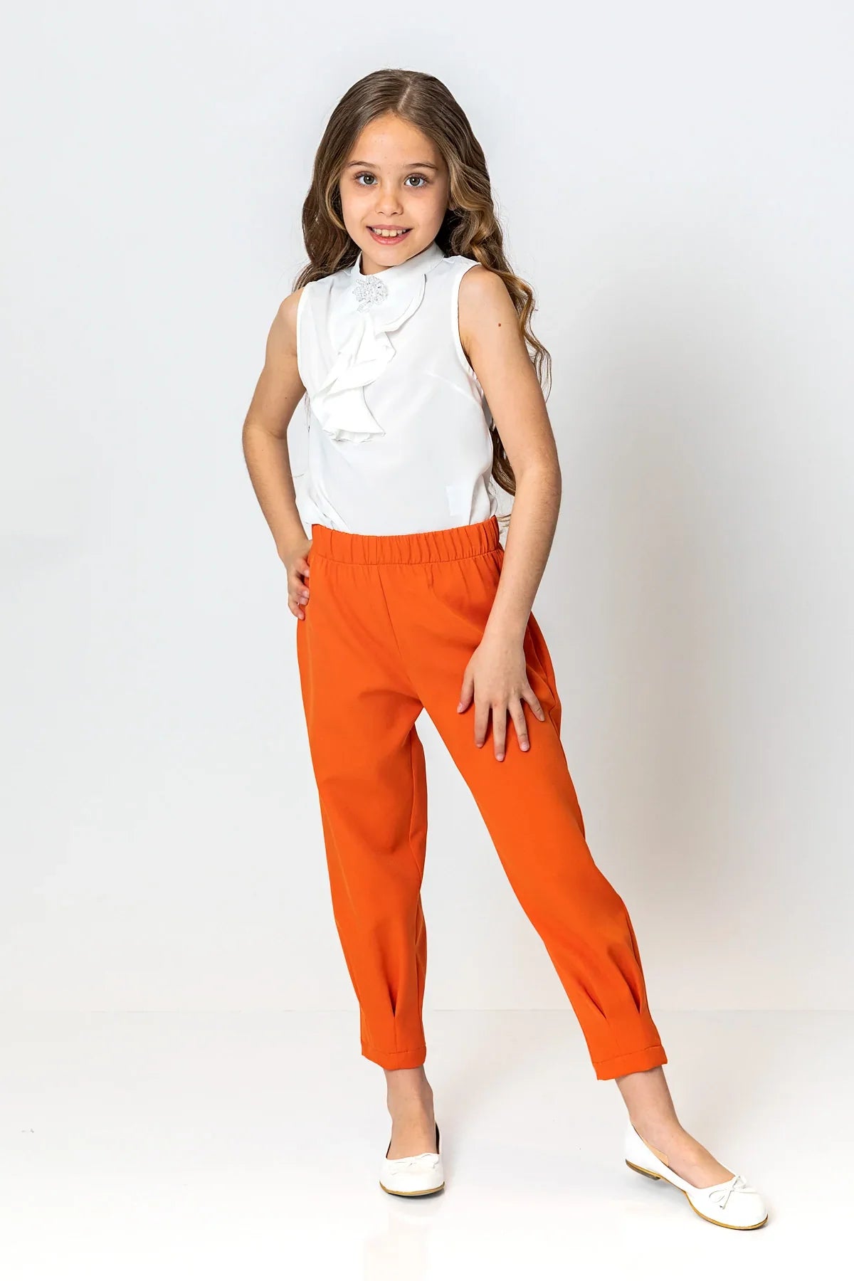 InCity Kids Girls Elastic Waist Solid Pants InCity Boys & Girls