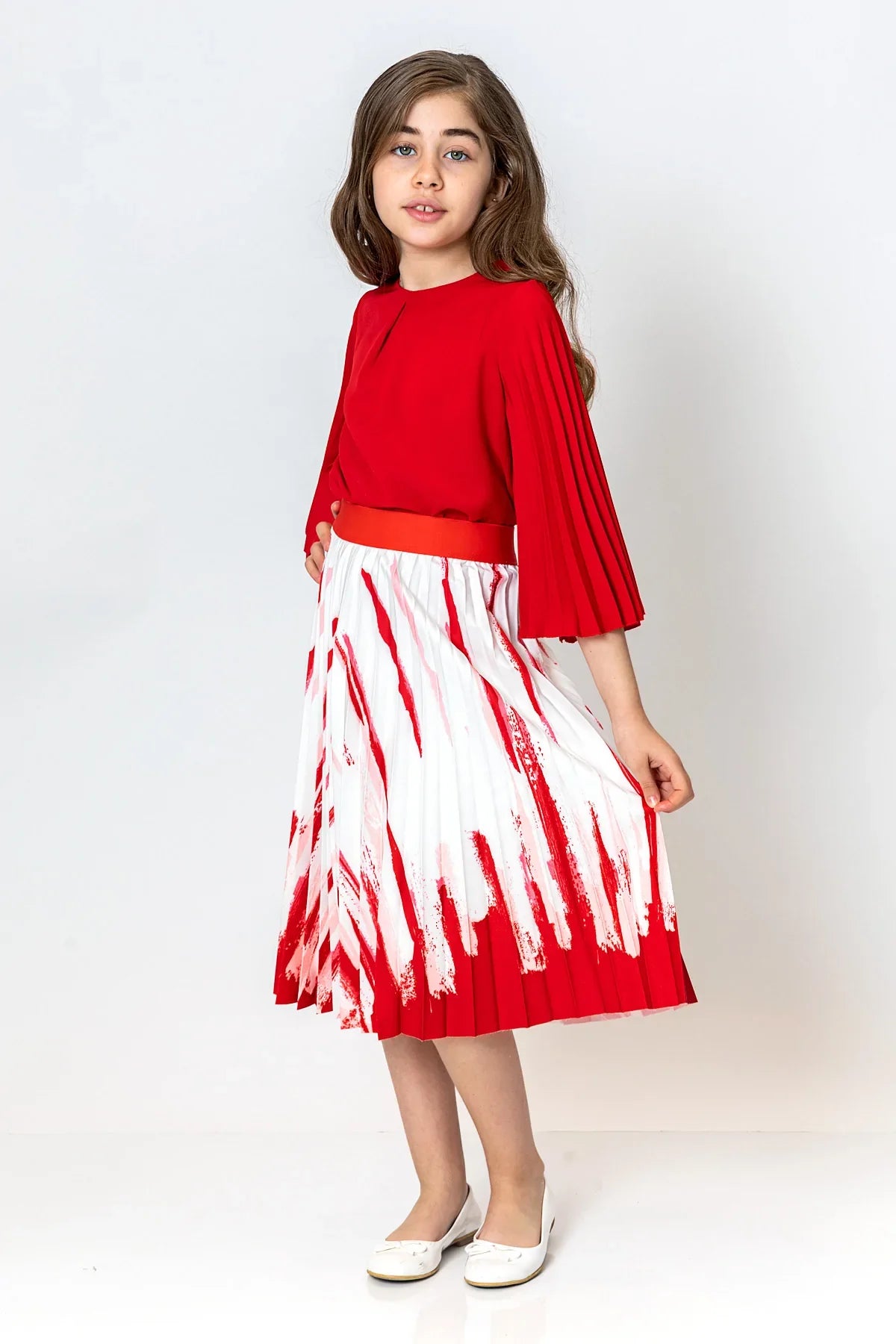 InCity Kids Girls Solid Round Neck Dress Blouse InCity Boys & Girls