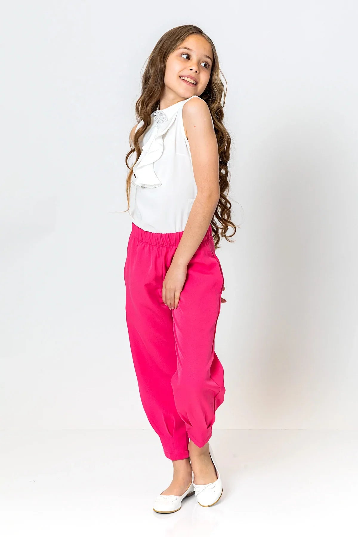 InCity Kids Girls Elastic Waist Solid Pants InCity Boys & Girls