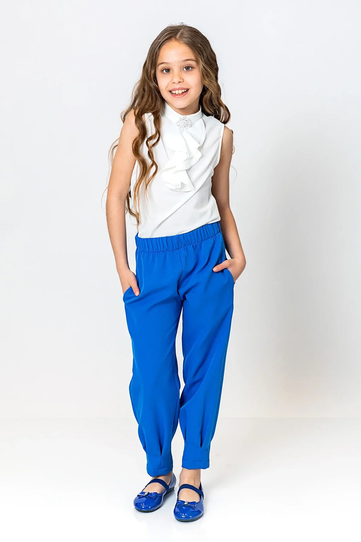 InCity Kids Girls Elastic Waist Solid Pants InCity Boys & Girls