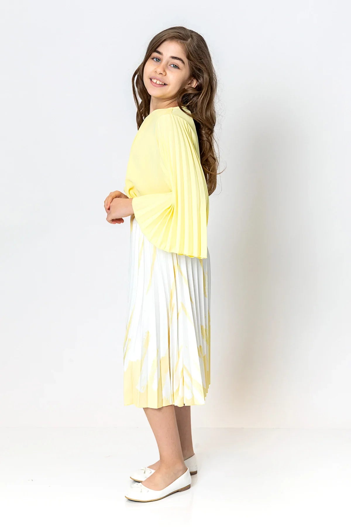 InCity Kids Girls Solid Round Neck Dress Blouse InCity Boys & Girls