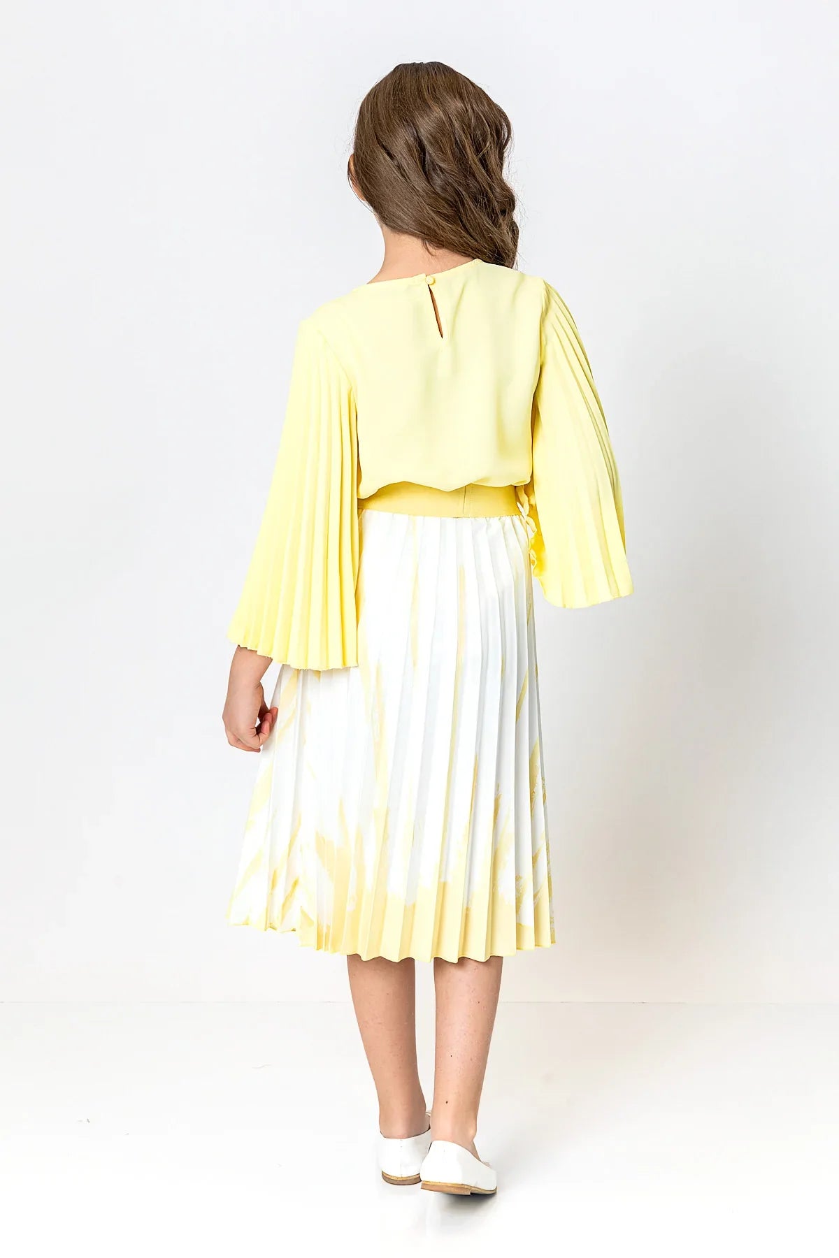 InCity Kids Girls Solid Round Neck Dress Blouse InCity Boys & Girls