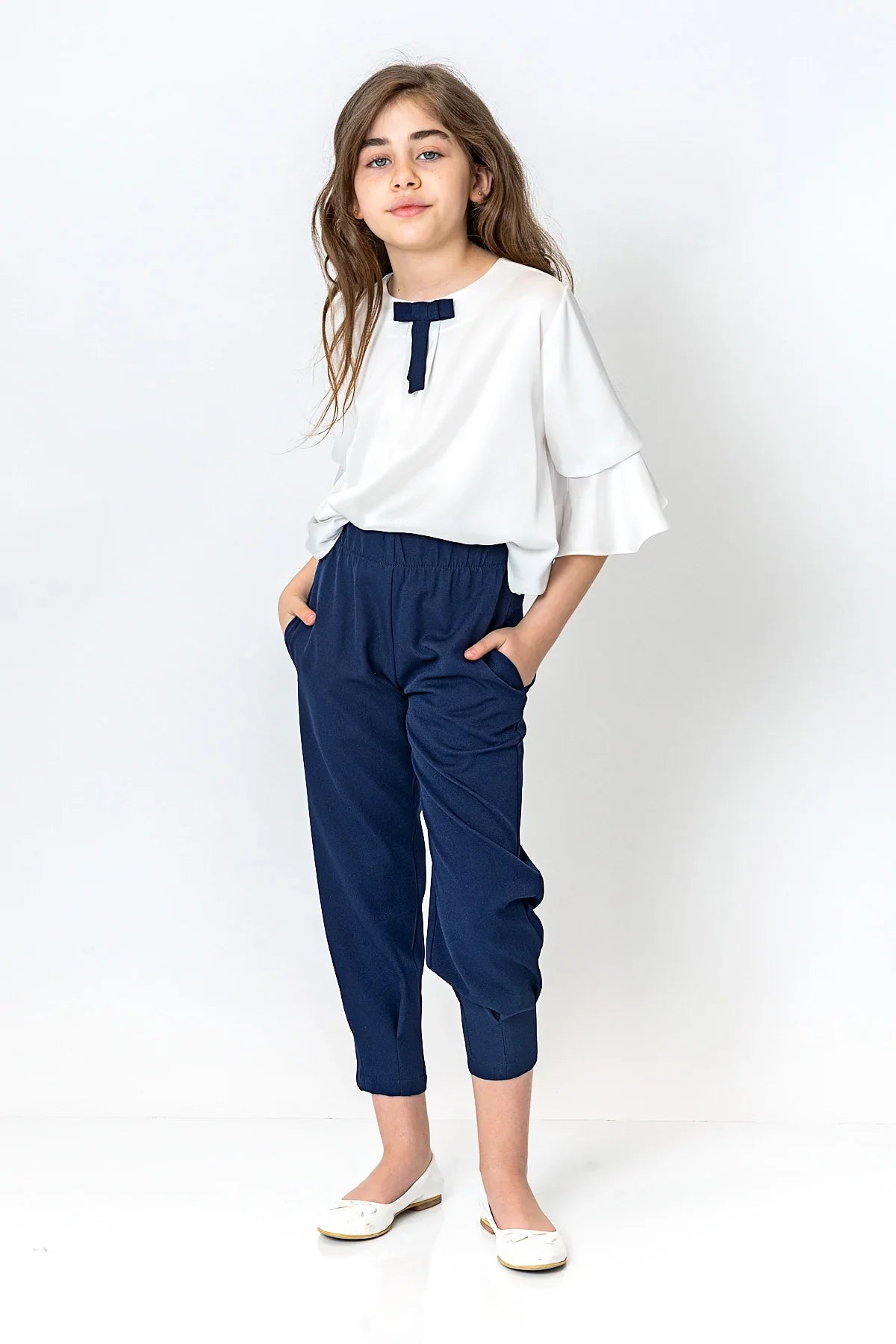 InCity Kids Girls Elastic Waist Solid Pants InCity Boys & Girls