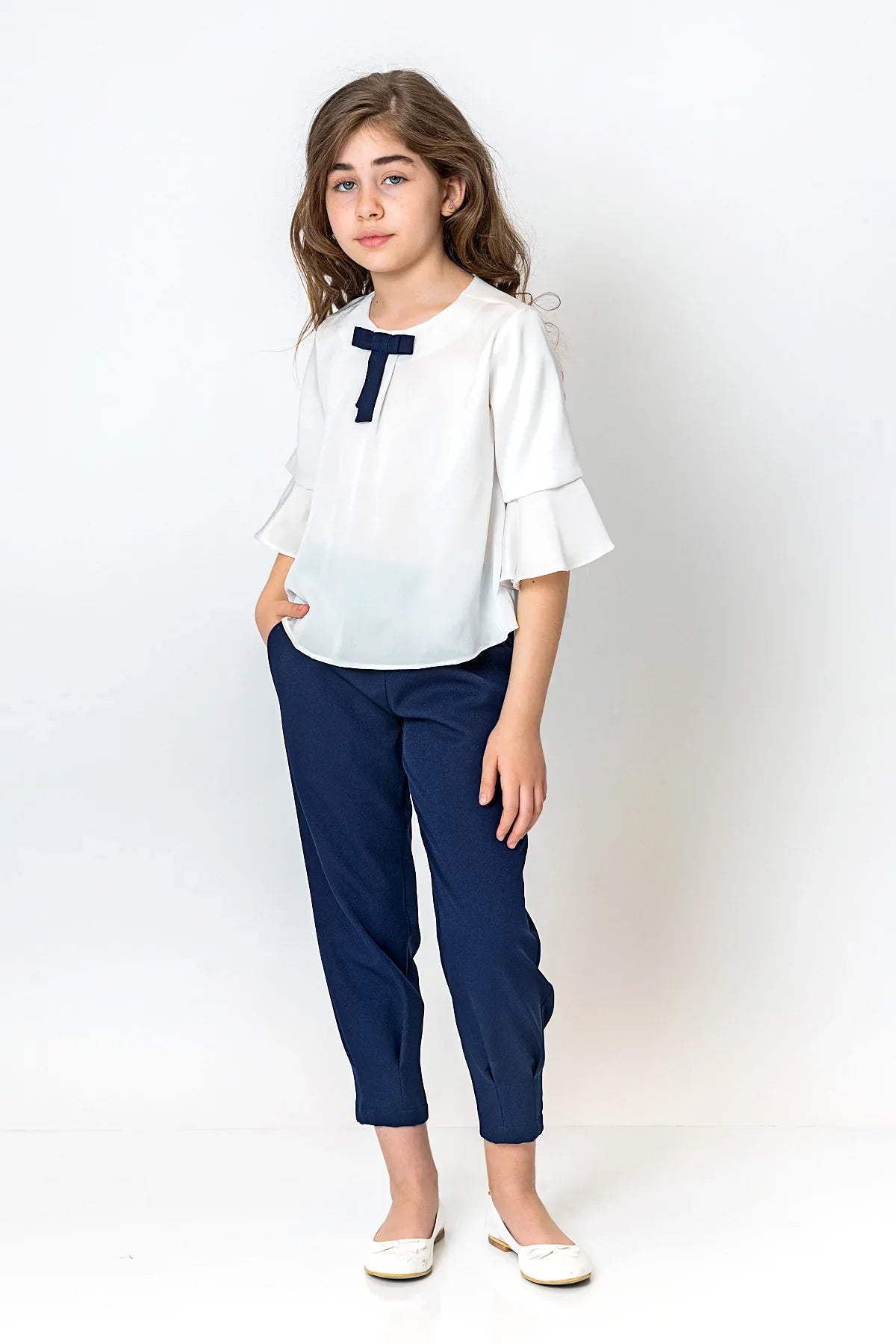 InCity Kids Girls Elastic Waist Solid Pants InCity Boys & Girls