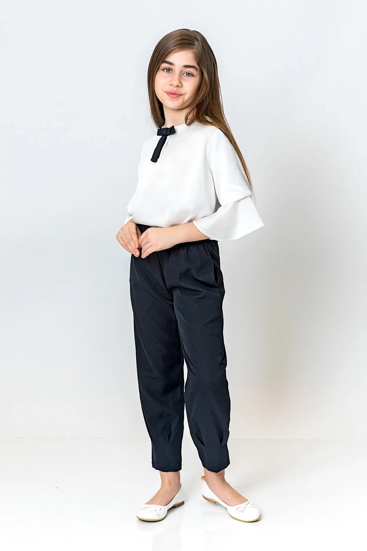 InCity Kids Girls Elastic Waist Solid Pants InCity Boys & Girls
